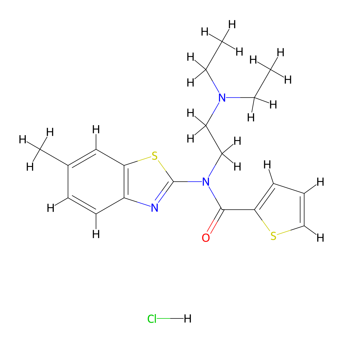 N-(2-(diethylamino)ethyl)-N-(6-methylbenzo[d]thiazol-2-yl)thiophene-2-carboxamide hydrochloride molecular structure, CAS 1217043-08-7