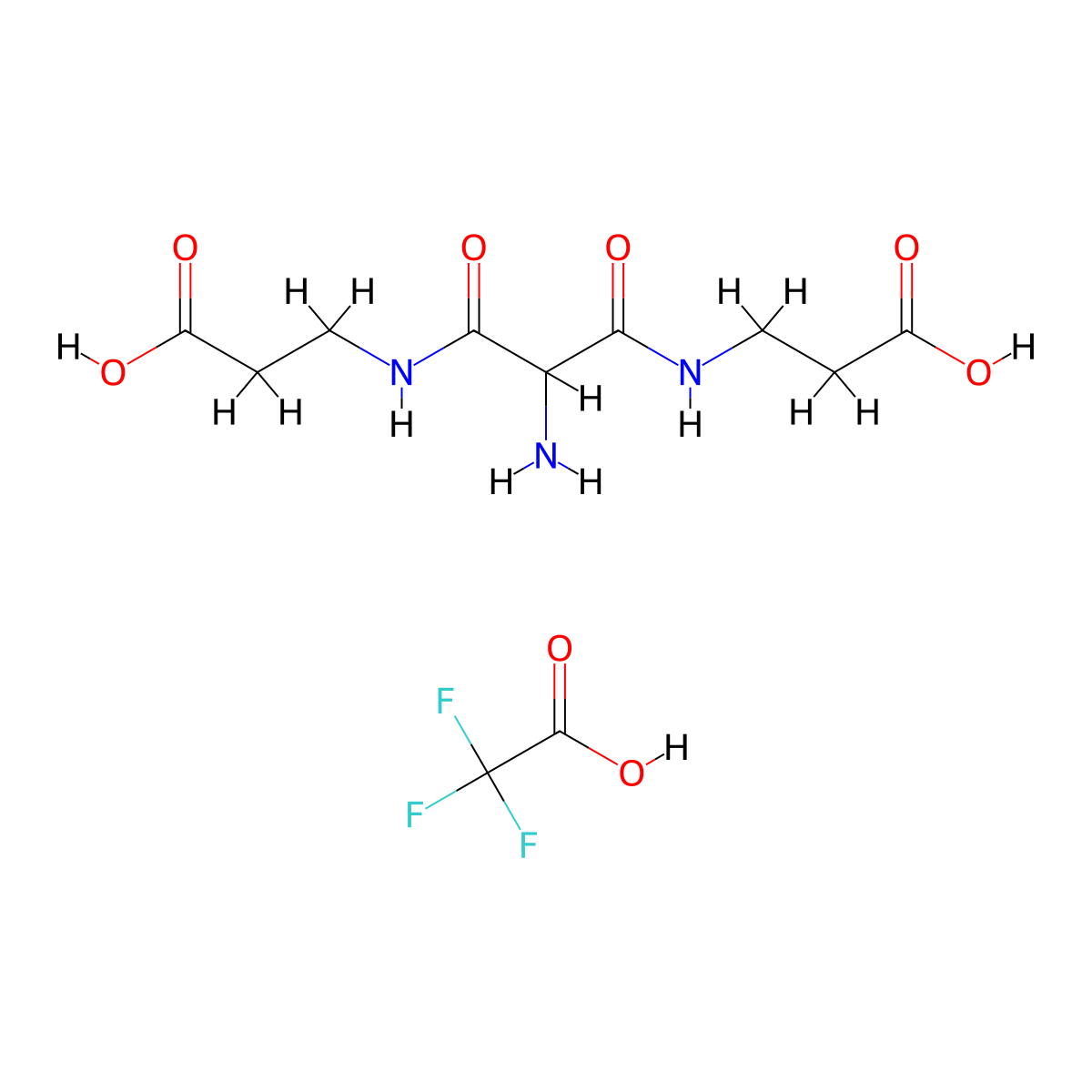 Aminomalamido-N,N'-propionic Acid Trifluoroacetic Acid Salt molecular structure, CAS 1217048-30-0