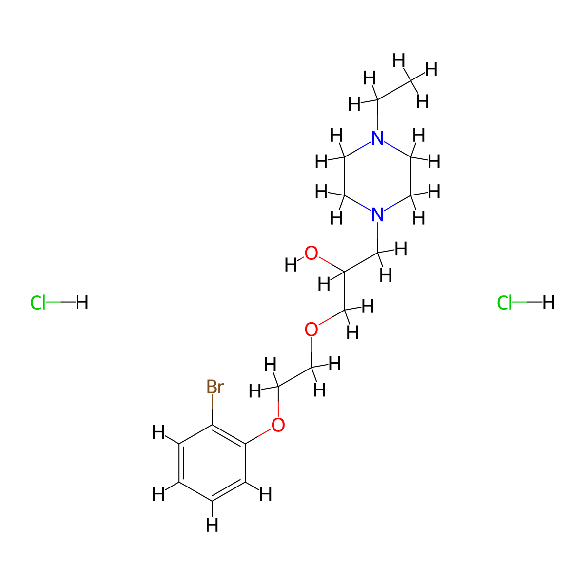 1-[2-(2-Bromophenoxy)ethoxy]-3-(4-ethylpiperazin-1-YL)propan-2-OL dihydrochloride molecular structure, CAS 1217048-70-8
