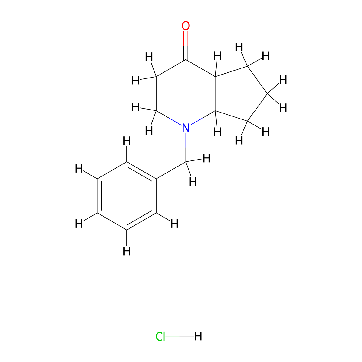 1-Benzyloctahydro-4H-cyclopenta[b]pyridin-4-one hydrochloride molecular structure, CAS 1217049-30-3