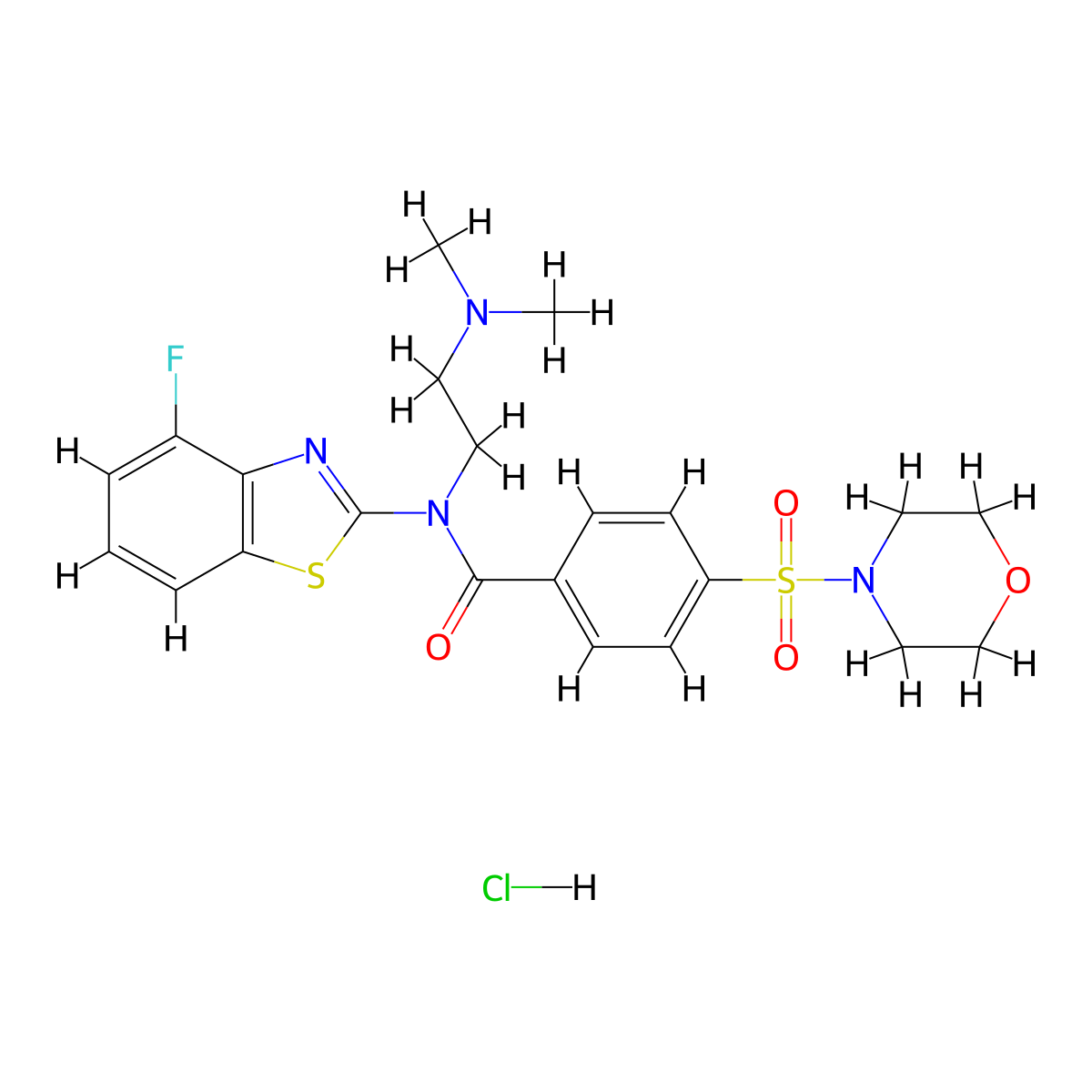 N-(2-(dimethylamino)ethyl)-N-(4-fluorobenzo[d]thiazol-2-yl)-4-(morpholinosulfonyl)benzamide hydrochloride molecular structure, CAS 1217050-27-5