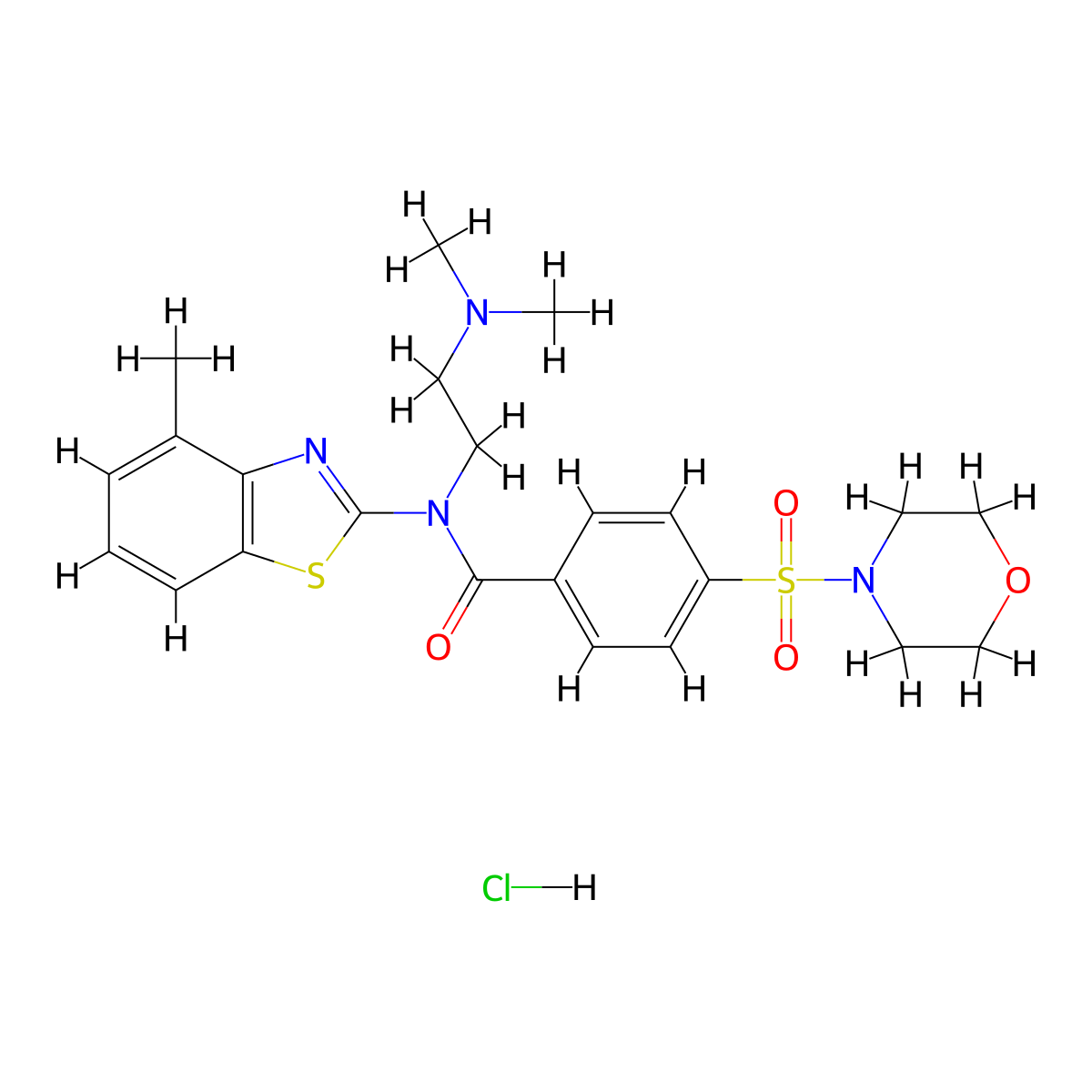 N-(2-(dimethylamino)ethyl)-N-(4-methylbenzo[d]thiazol-2-yl)-4-(morpholinosulfonyl)benzamide hydrochloride molecular structure, CAS 1217055-06-5