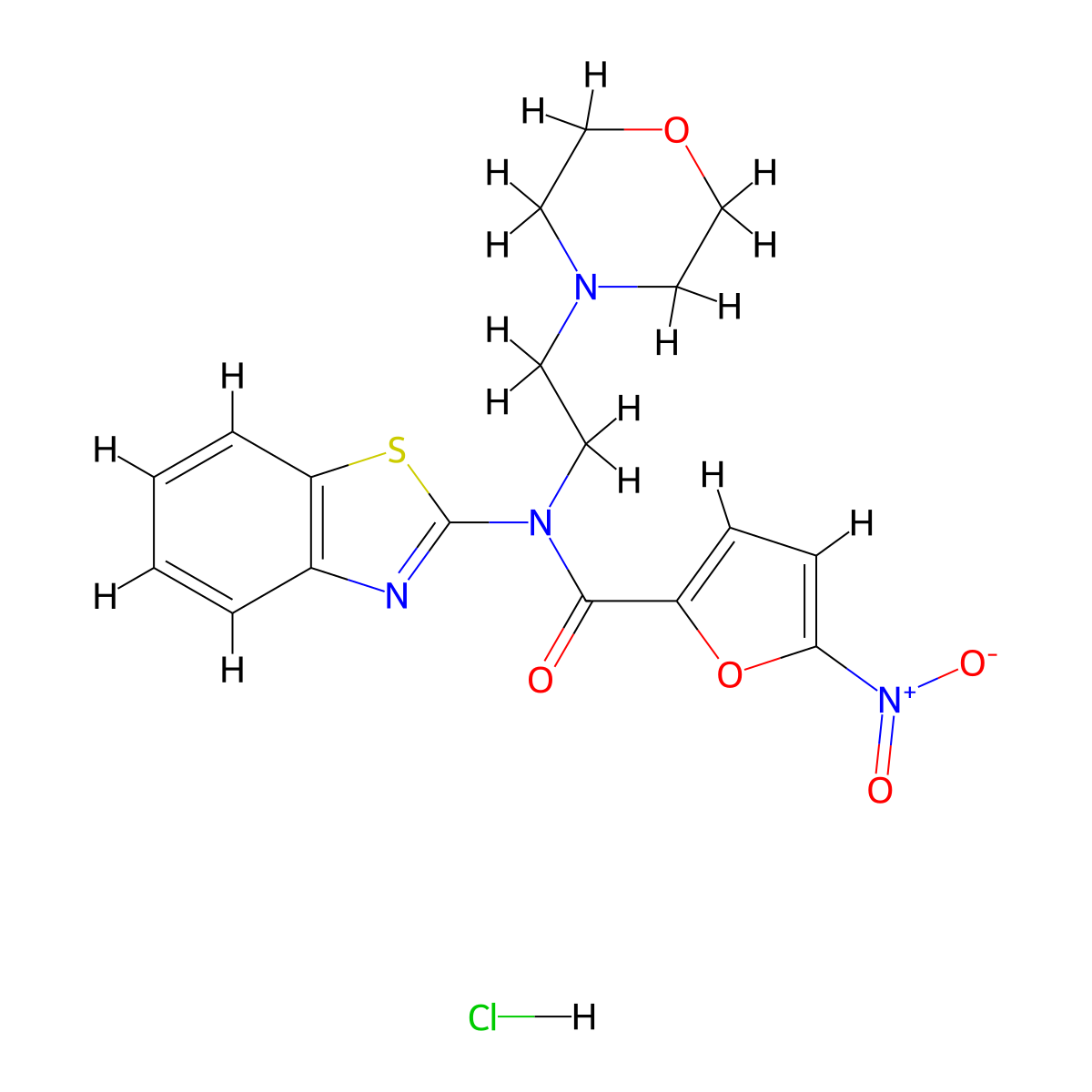 N-(benzo[d]thiazol-2-yl)-N-(2-morpholinoethyl)-5-nitrofuran-2-carboxamide hydrochloride molecular structure, CAS 1217055-25-8