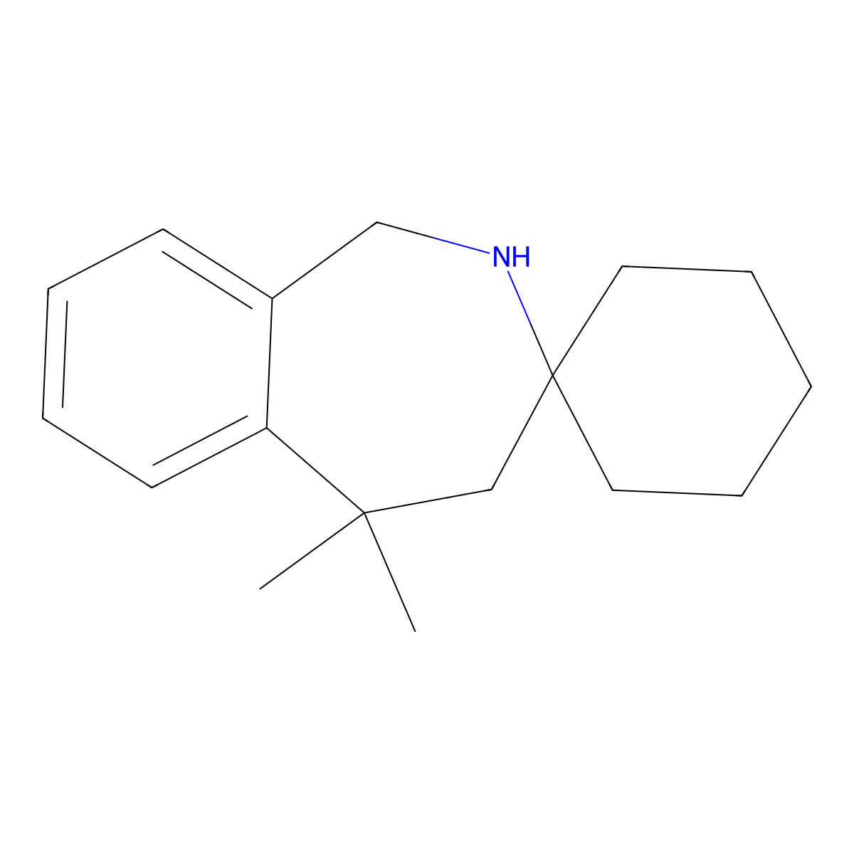 5,5-Dimethyl-1,2,4,5-tetrahydrospiro[2-benzazepine-3,1'-cyclohexane] molecular structure, CAS 1217058-67-7