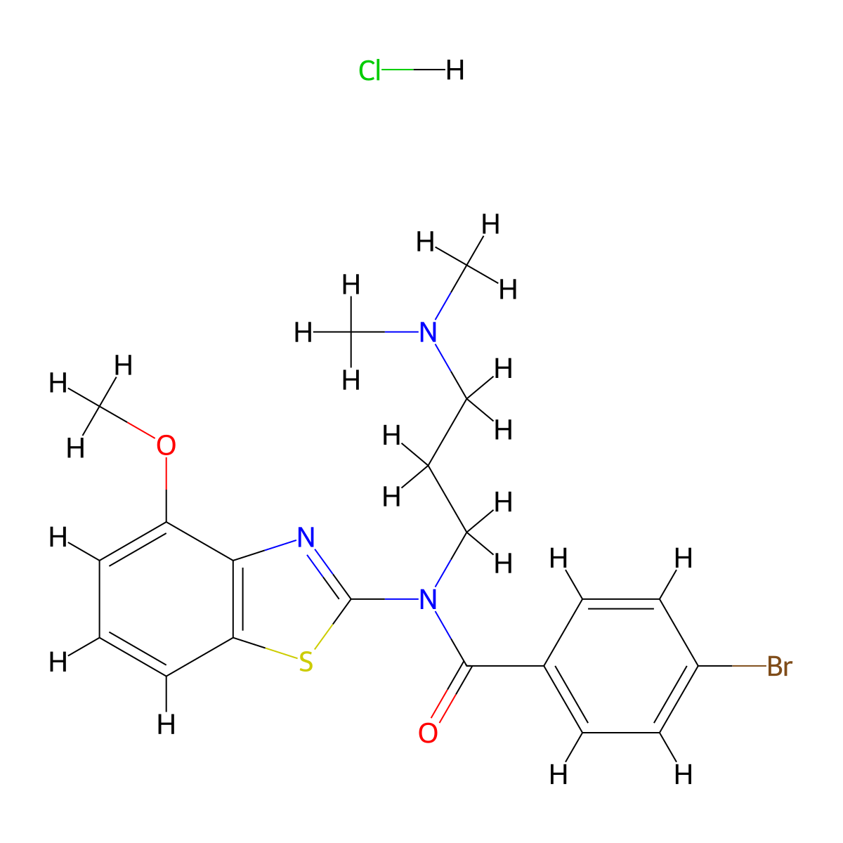 4-bromo-N-(3-(dimethylamino)propyl)-N-(4-methoxybenzo[d]thiazol-2-yl)benzamide hydrochloride molecular structure, CAS 1217059-15-8