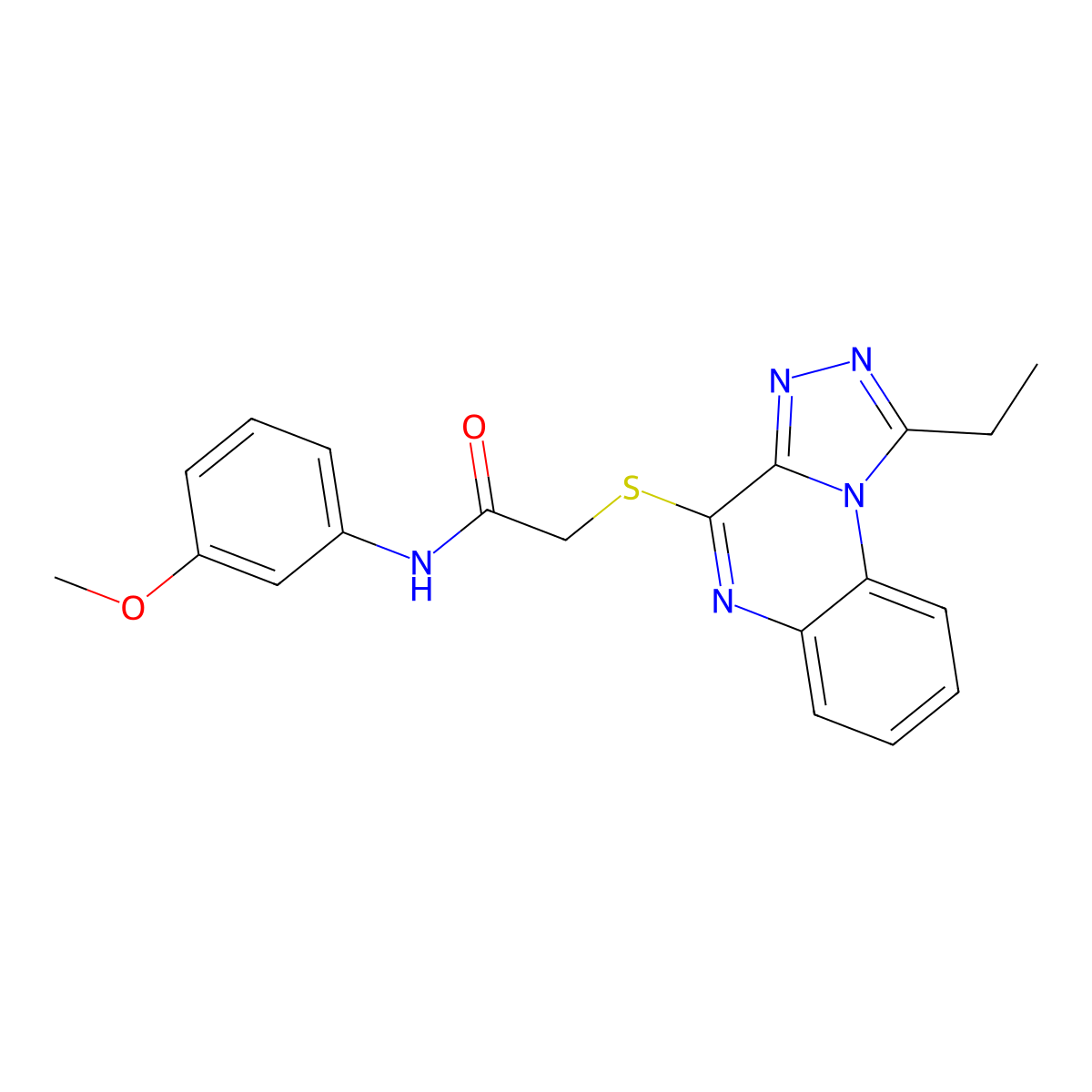 2-({1-Ethyl-[1,2,4]triazolo[4,3-A]quinoxalin-4-YL}sulfanyl)-N-(3-methoxyphenyl)acetamide molecular structure, CAS 1217063-13-2