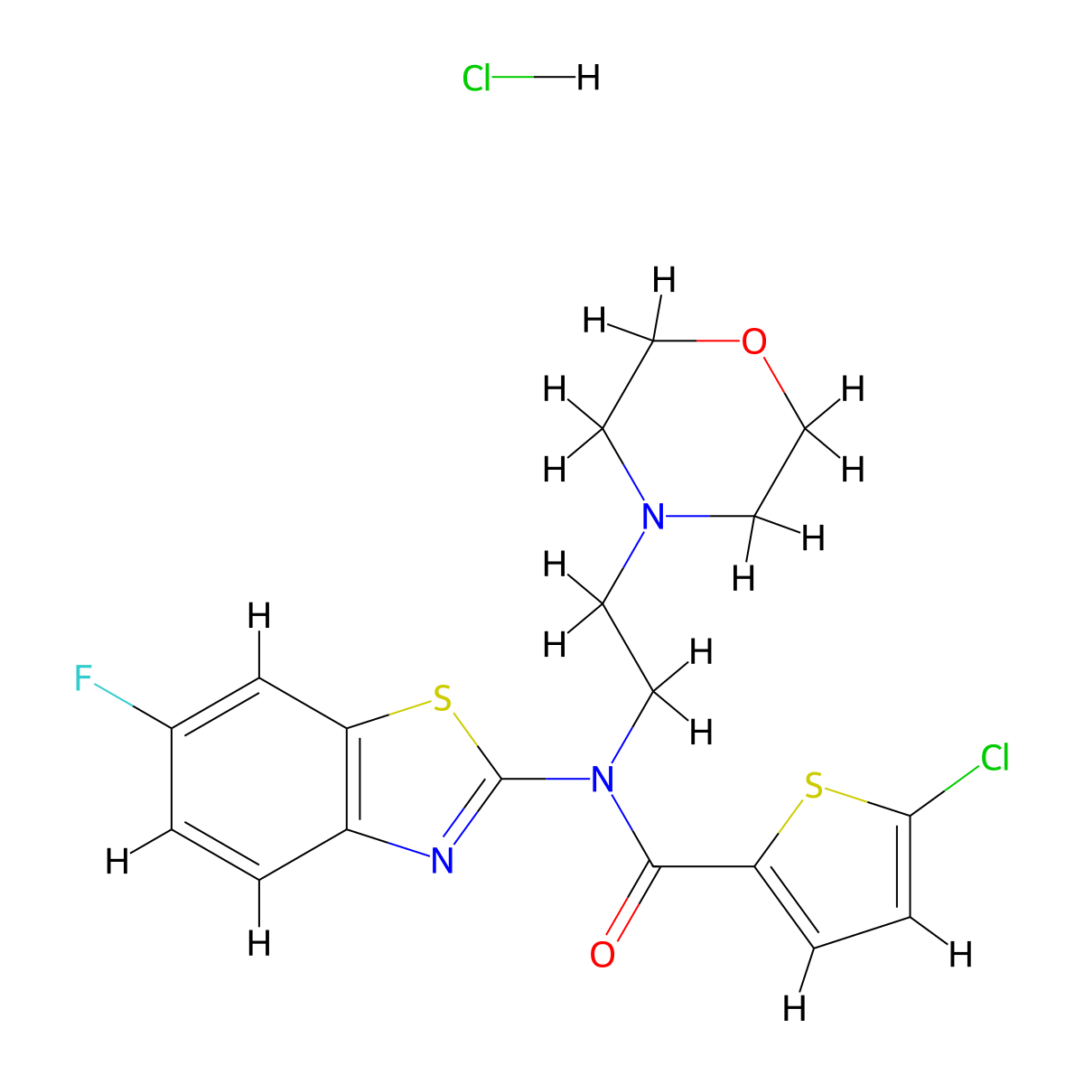 5-chloro-N-(6-fluorobenzo[d]thiazol-2-yl)-N-(2-morpholinoethyl)thiophene-2-carboxamide hydrochloride molecular structure, CAS 1217068-69-3