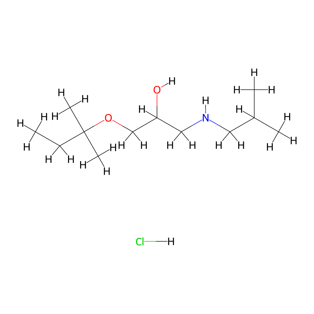 1-(Isobutylamino)-3-(tert-pentyloxy)propan-2-ol hydrochloride molecular structure, CAS 1217071-25-4