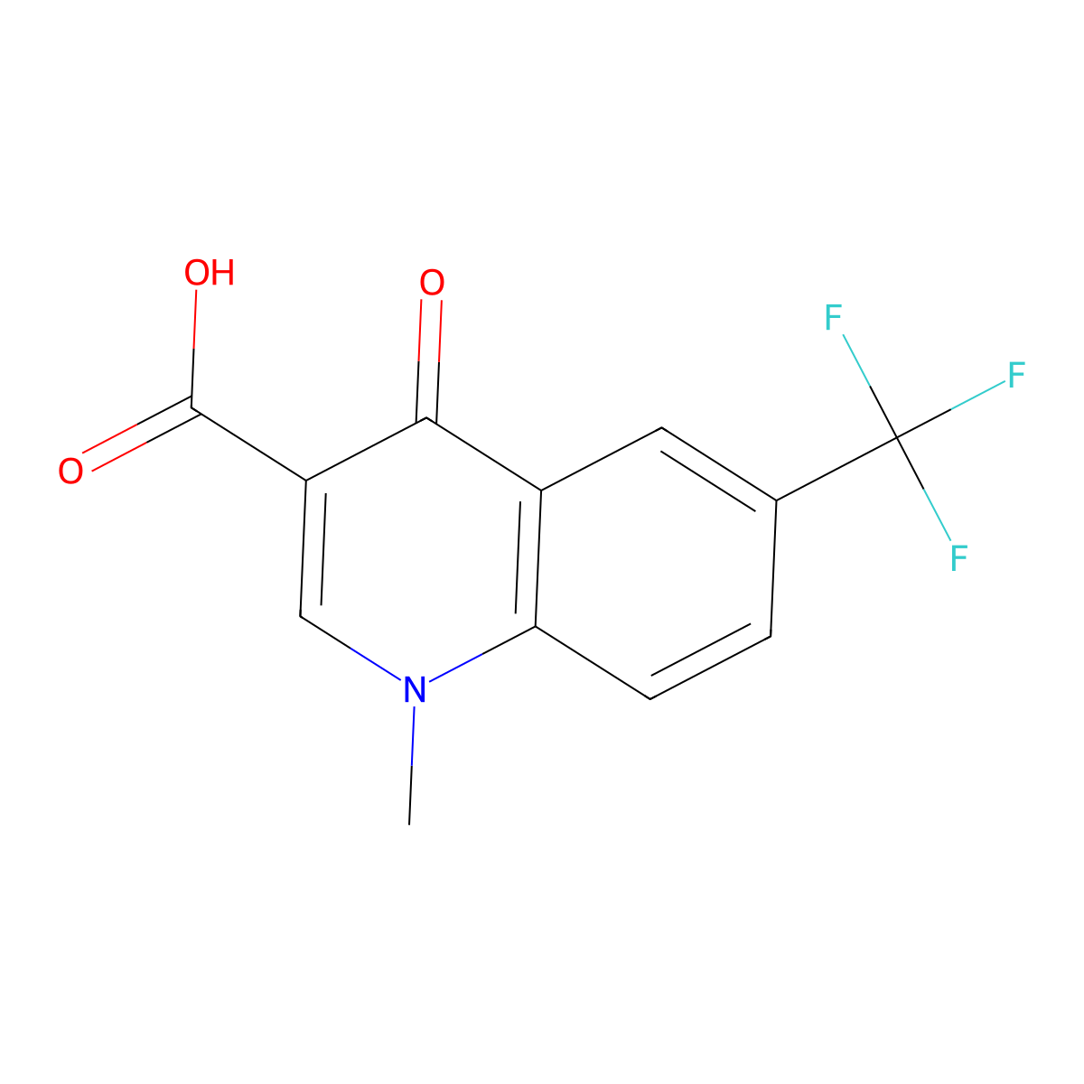 1-Methyl-4-oxo-6-(trifluoromethyl)-1,4-dihydroquinoline-3-carboxylic acid molecular structure, CAS 1217071-29-8