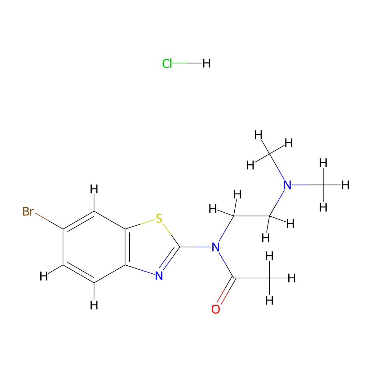 N-(6-bromobenzo[d]thiazol-2-yl)-N-(2-(dimethylamino)ethyl)acetamide hydrochloride molecular structure, CAS 1217074-92-4