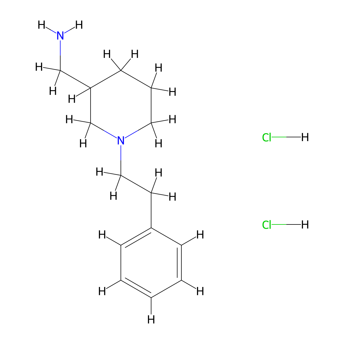 C-(1-Phenethyl-piperidin-3-yl)-methylaminedihydrochloride molecular structure, CAS 1217080-29-9