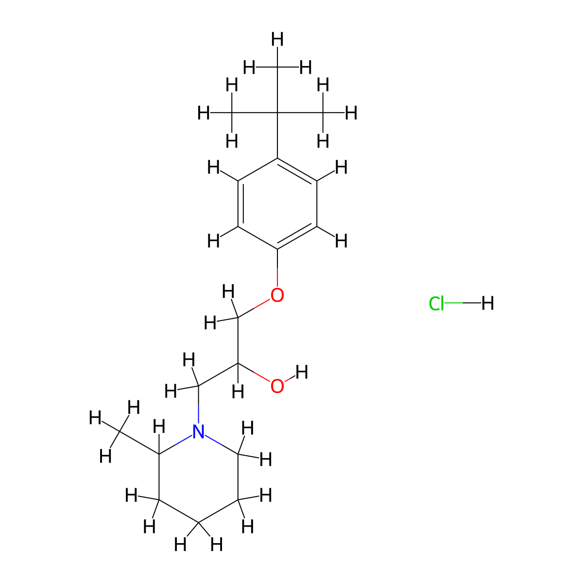 1-(4-Tert-butylphenoxy)-3-(2-methylpiperidin-1-YL)propan-2-OL hydrochloride molecular structure, CAS 1217080-62-0