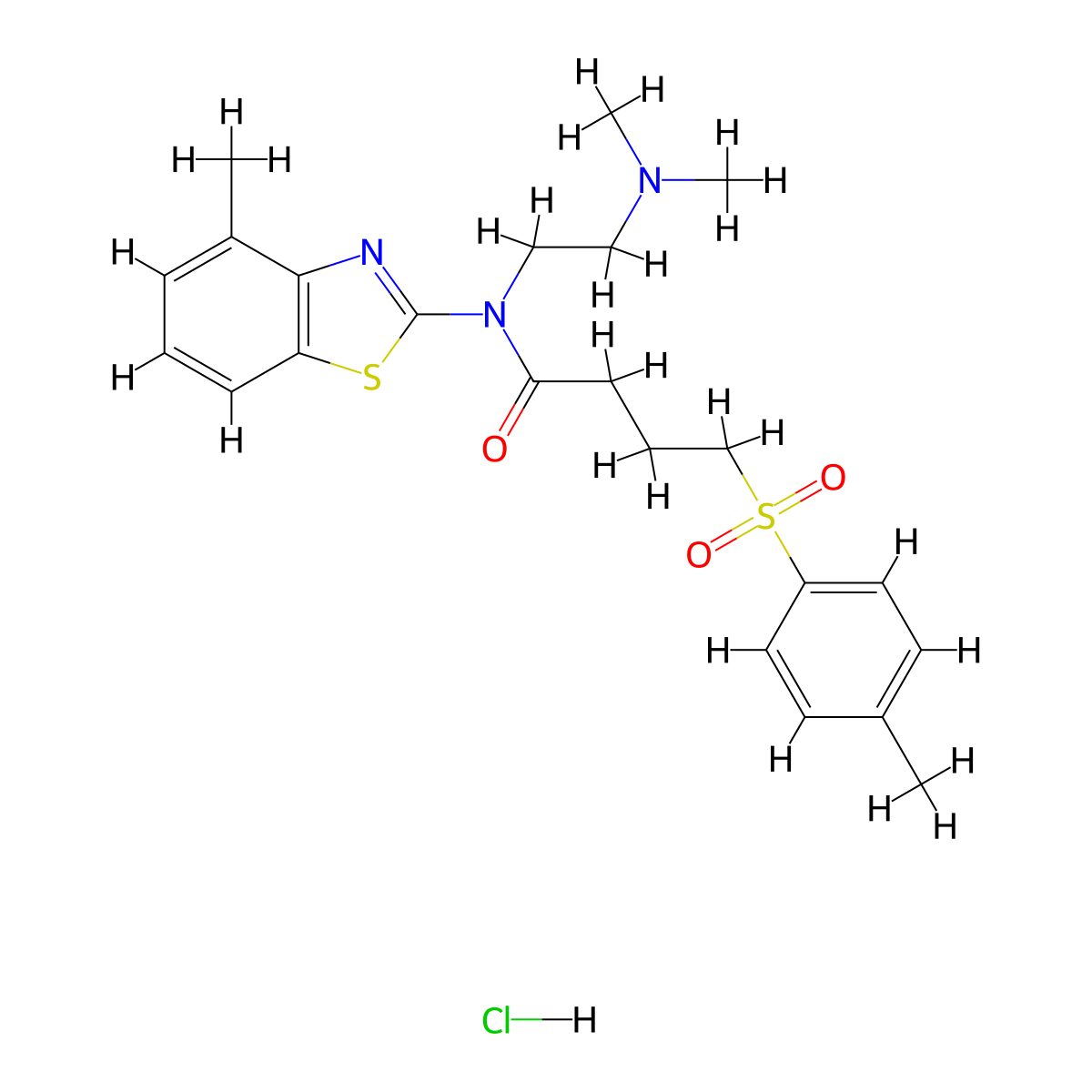 N-(2-(dimethylamino)ethyl)-N-(4-methylbenzo[d]thiazol-2-yl)-4-tosylbutanamide hydrochloride molecular structure, CAS 1217081-65-6