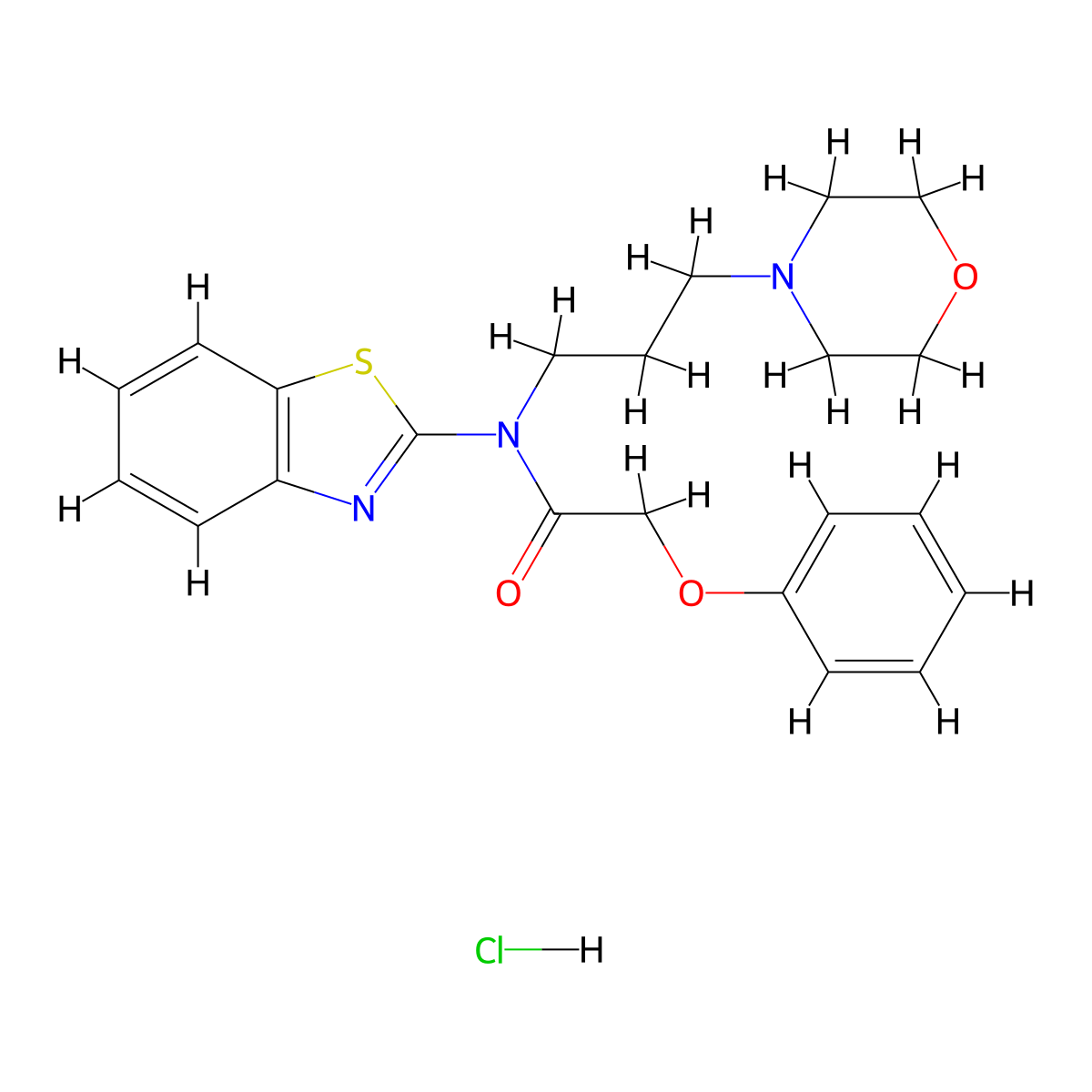 N-(benzo[d]thiazol-2-yl)-N-(3-morpholinopropyl)-2-phenoxyacetamide hydrochloride molecular structure, CAS 1217085-99-8