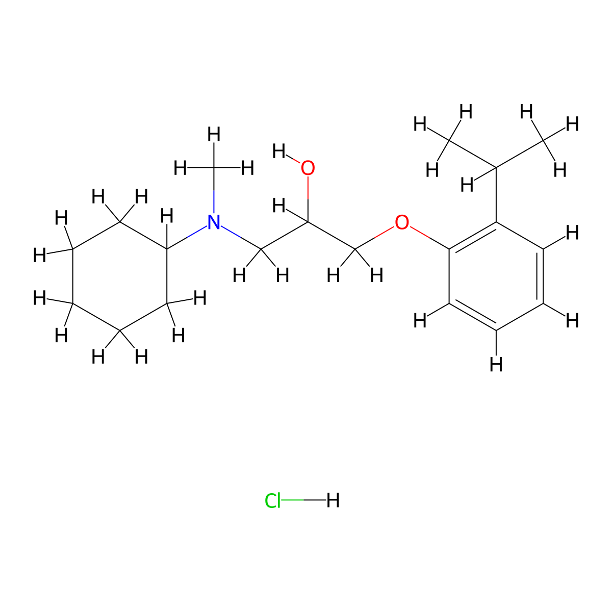 1-(Cyclohexyl(methyl)amino)-3-(2-isopropylphenoxy)propan-2-ol hydrochloride molecular structure, CAS 1217086-46-8