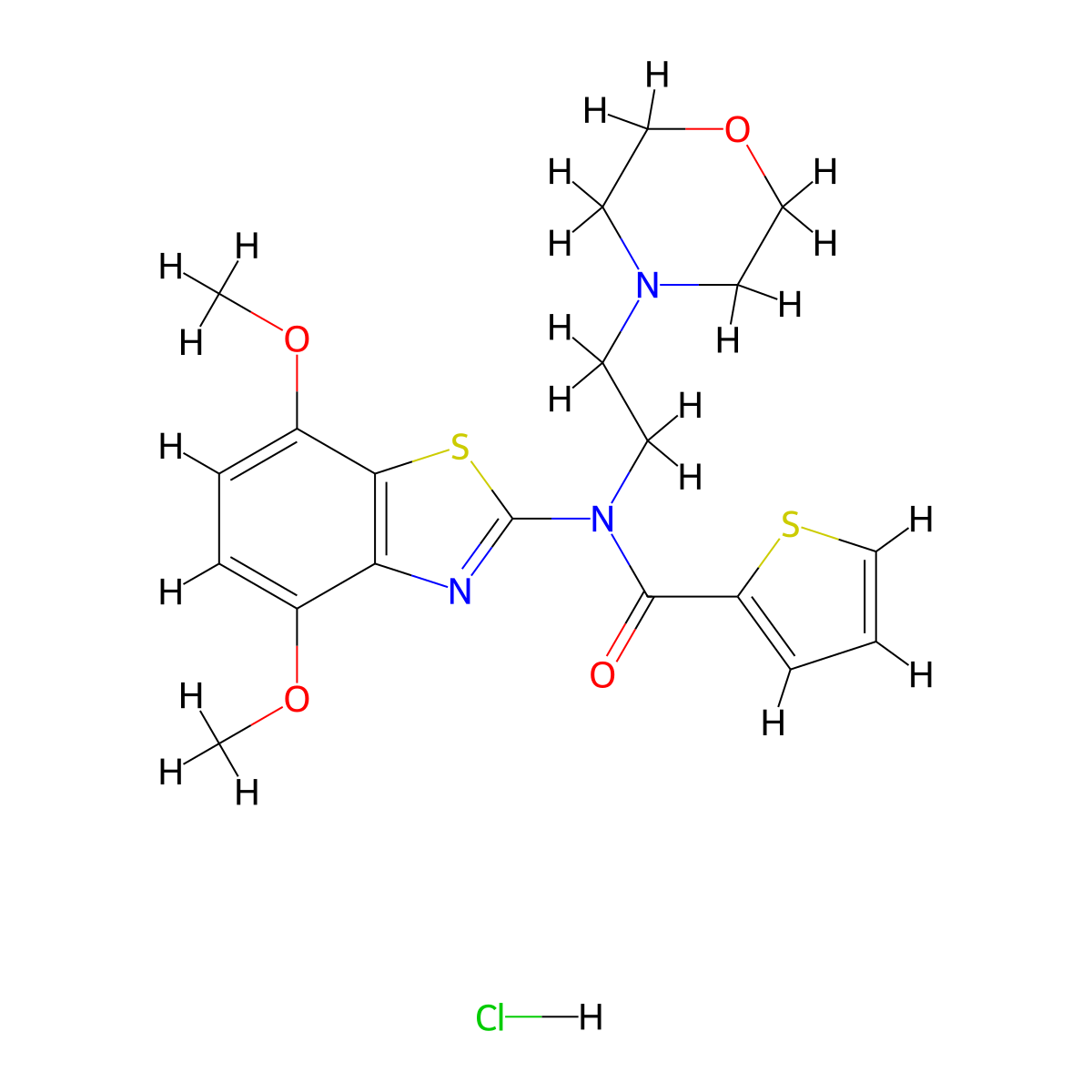 N-(4,7-dimethoxybenzo[d]thiazol-2-yl)-N-(2-morpholinoethyl)thiophene-2-carboxamide hydrochloride molecular structure, CAS 1217086-92-4