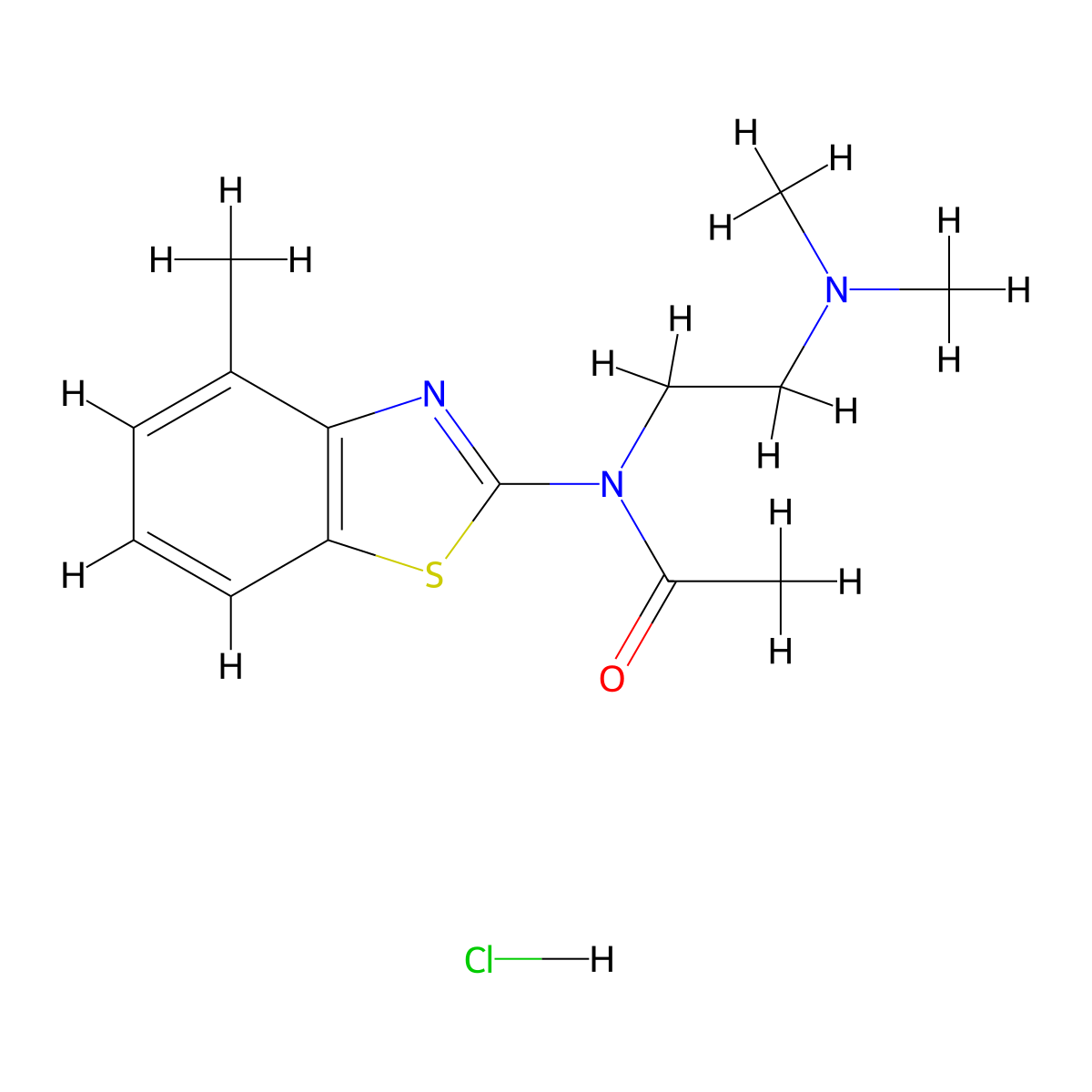 N-(2-(dimethylamino)ethyl)-N-(4-methylbenzo[d]thiazol-2-yl)acetamide hydrochloride molecular structure, CAS 1217087-57-4