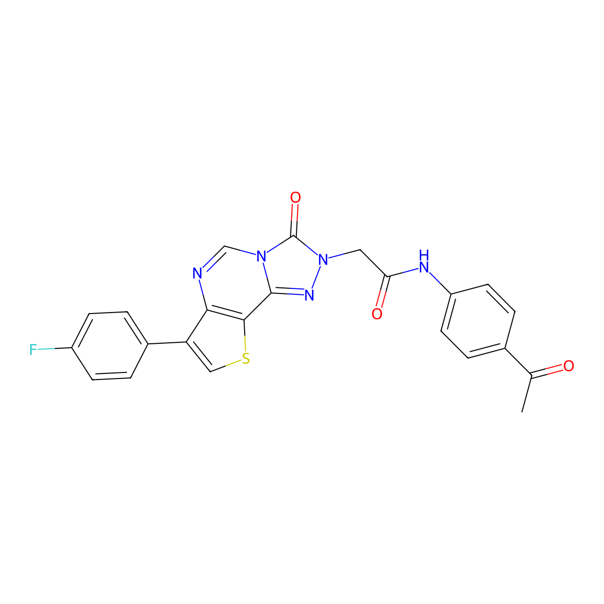 N-(4-acetylphenyl)-2-[10-(4-fluorophenyl)-5-oxo-12-thia-3,4,6,8-tetraazatricyclo[7.3.0.0^{2,6}]dodeca-1(9),2,7,10-tetraen-4-yl]acetamide molecular structure, CAS 1217090-66-8