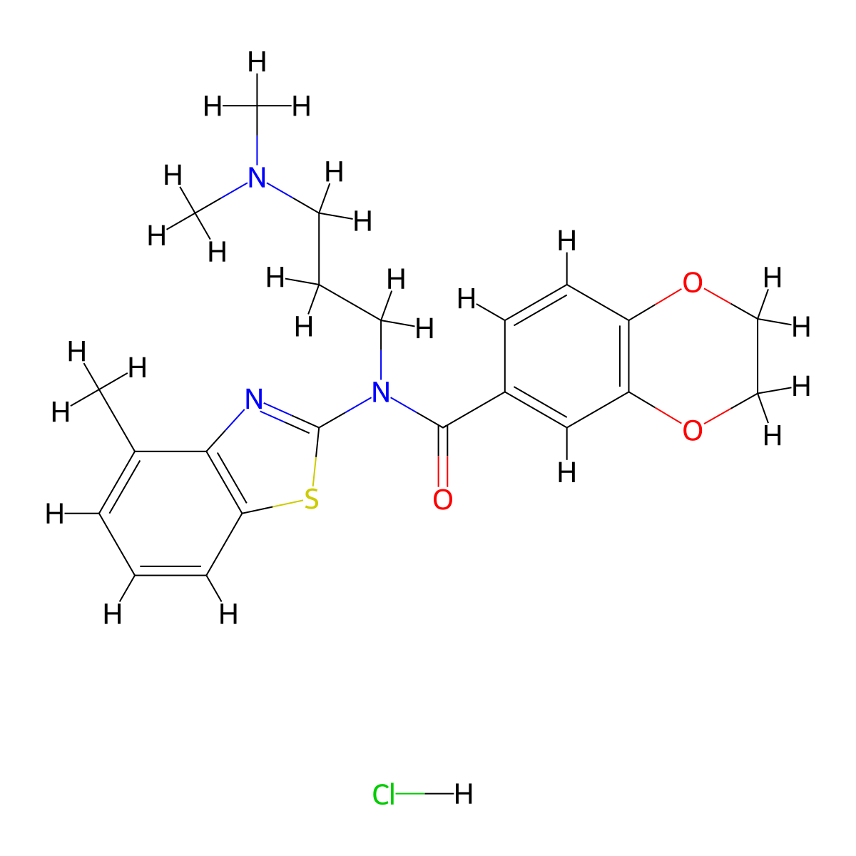 N-(3-(dimethylamino)propyl)-N-(4-methylbenzo[d]thiazol-2-yl)-2,3-dihydrobenzo[b][1,4]dioxine-6-carboxamide hydrochloride molecular structure, CAS 1217090-94-2