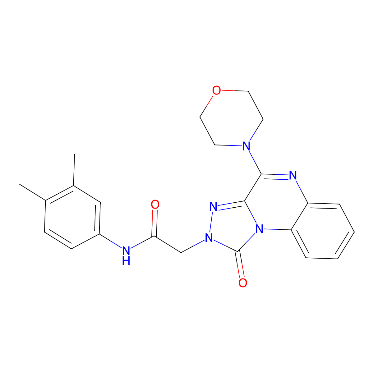N-(3,4-dimethylphenyl)-2-(4-morpholino-1-oxo-[1,2,4]triazolo[4,3-a]quinoxalin-2(1H)-yl)acetamide molecular structure, CAS 1217100-21-4