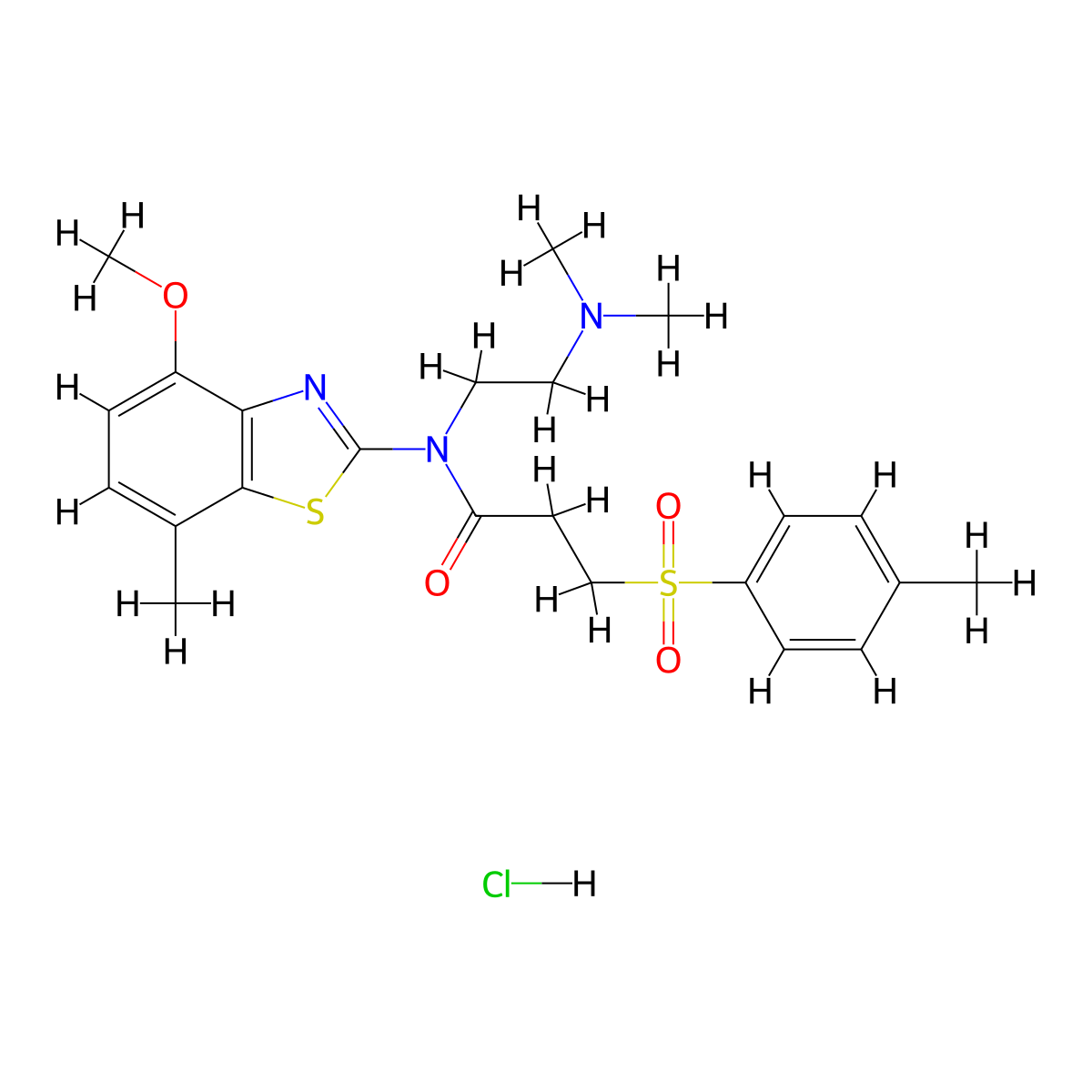N-(2-(dimethylamino)ethyl)-N-(4-methoxy-7-methylbenzo[d]thiazol-2-yl)-3-tosylpropanamide hydrochloride molecular structure, CAS 1217101-34-2