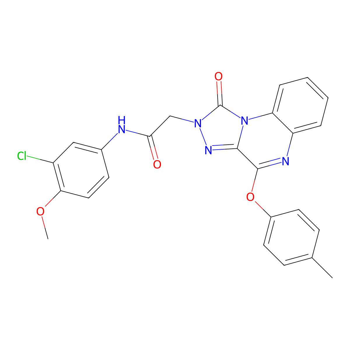 N-(3-chloro-4-methoxyphenyl)-2-[4-(4-methylphenoxy)-1-oxo[1,2,4]triazolo[4,3-a]quinoxalin-2(1H)-yl]acetamide molecular structure, CAS 1217103-26-8