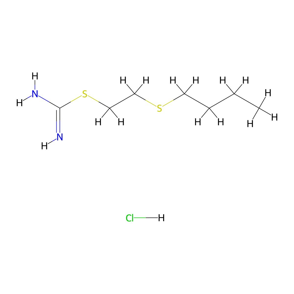 2-(Butylthio)ethyl imidothiocarbamate molecular structure, CAS 1217104-17-0