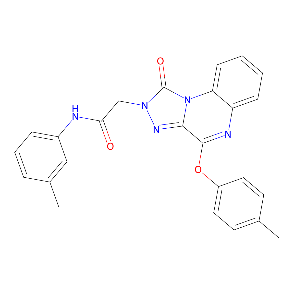 2-(1-oxo-4-(p-tolyloxy)-[1,2,4]triazolo[4,3-a]quinoxalin-2(1H)-yl)-N-(m-tolyl)acetamide molecular structure, CAS 1217117-36-6