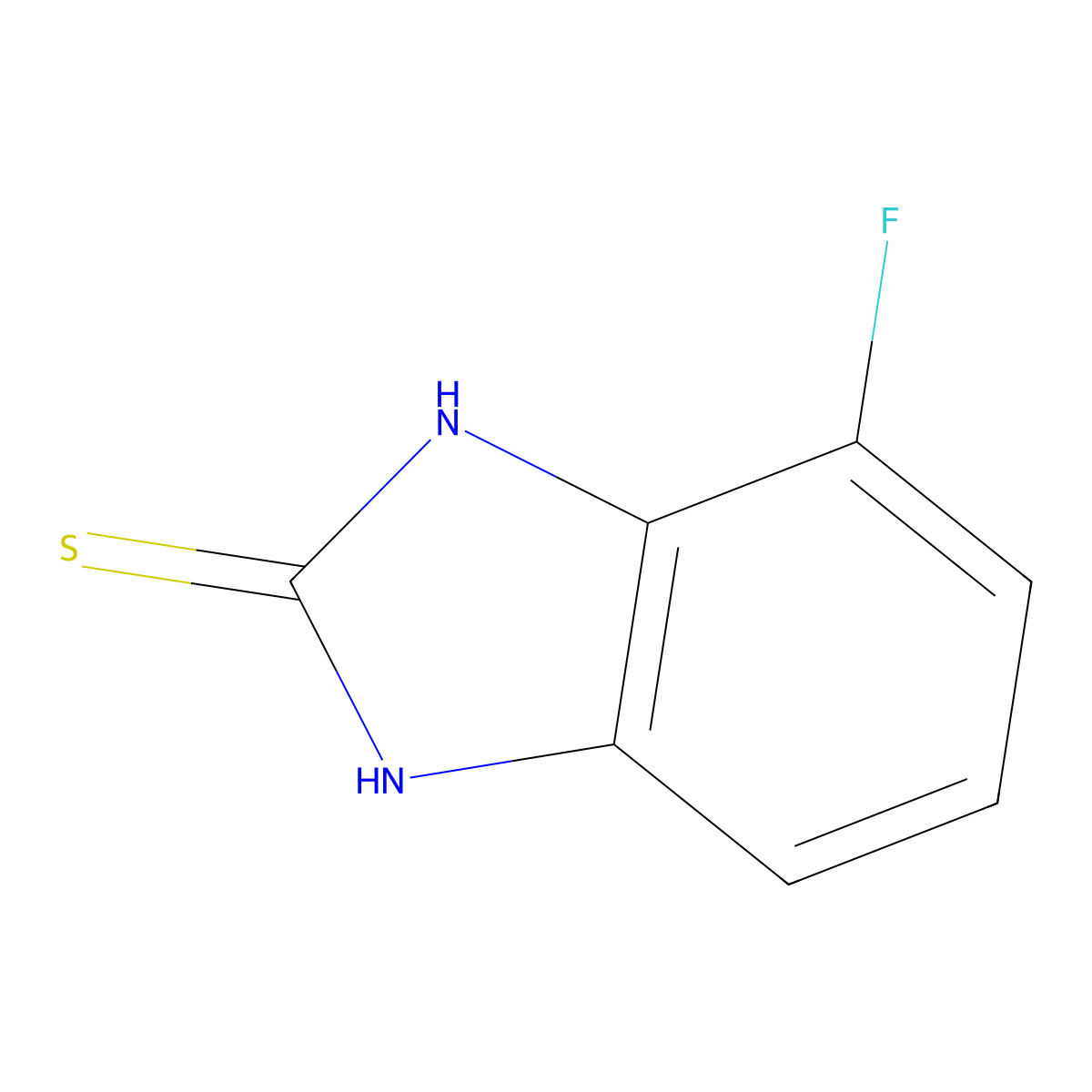 4-Fluoro-1,3-dihydro-2H-benzimidazole-2-thione molecular structure, CAS 121712-03-6