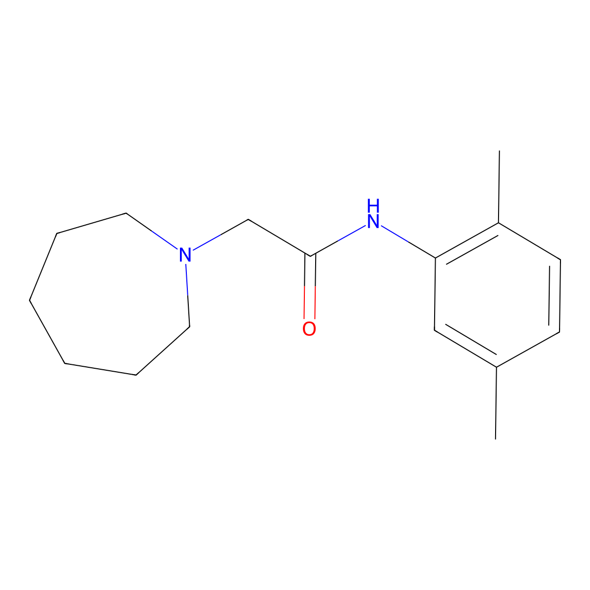 2-(azepan-1-yl)-N-(2,5-dimethylphenyl)acetamide molecular structure, CAS 1217122-64-9