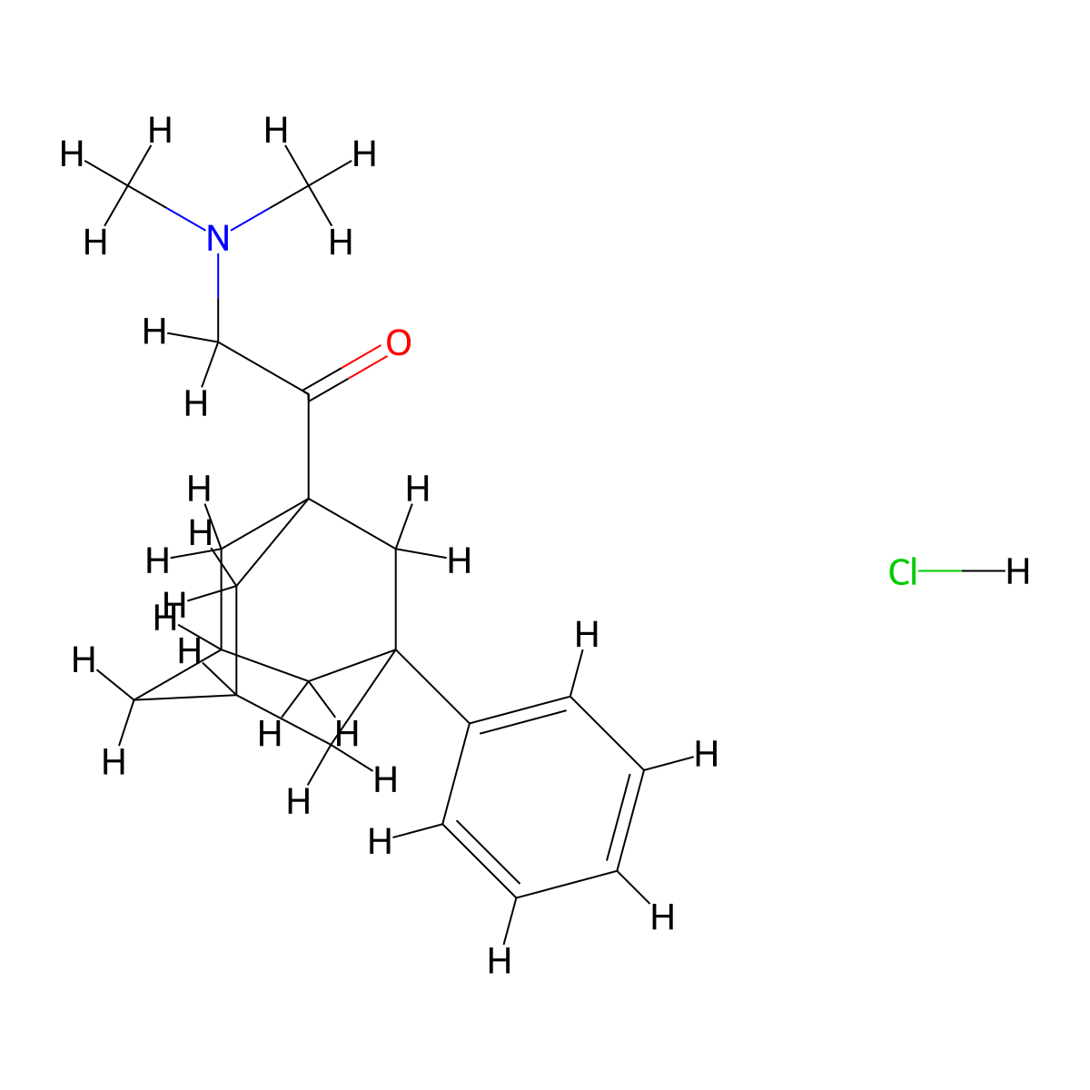 2-(dimethylamino)-1-((1s,3r,5R,7S)-3-phenyladamantan-1-yl)ethanone hydrochloride molecular structure, CAS 1217125-31-9