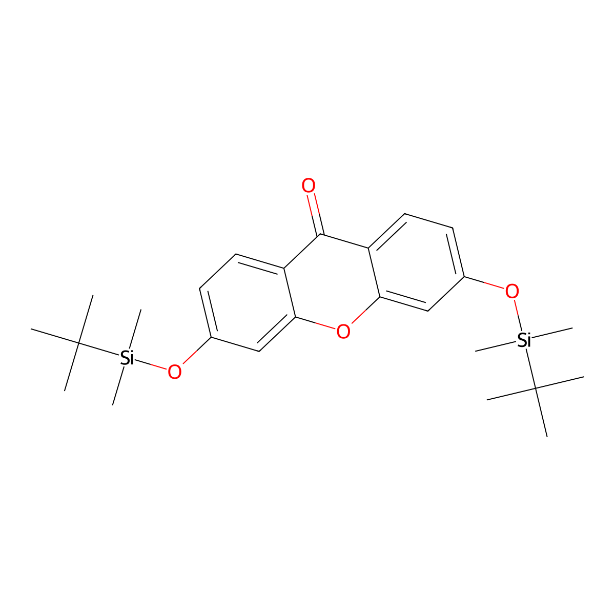 3,6-Bis[[tert-butyl(dimethyl)silyl]oxy]xanthen-9-one molecular structure, CAS 121714-18-9