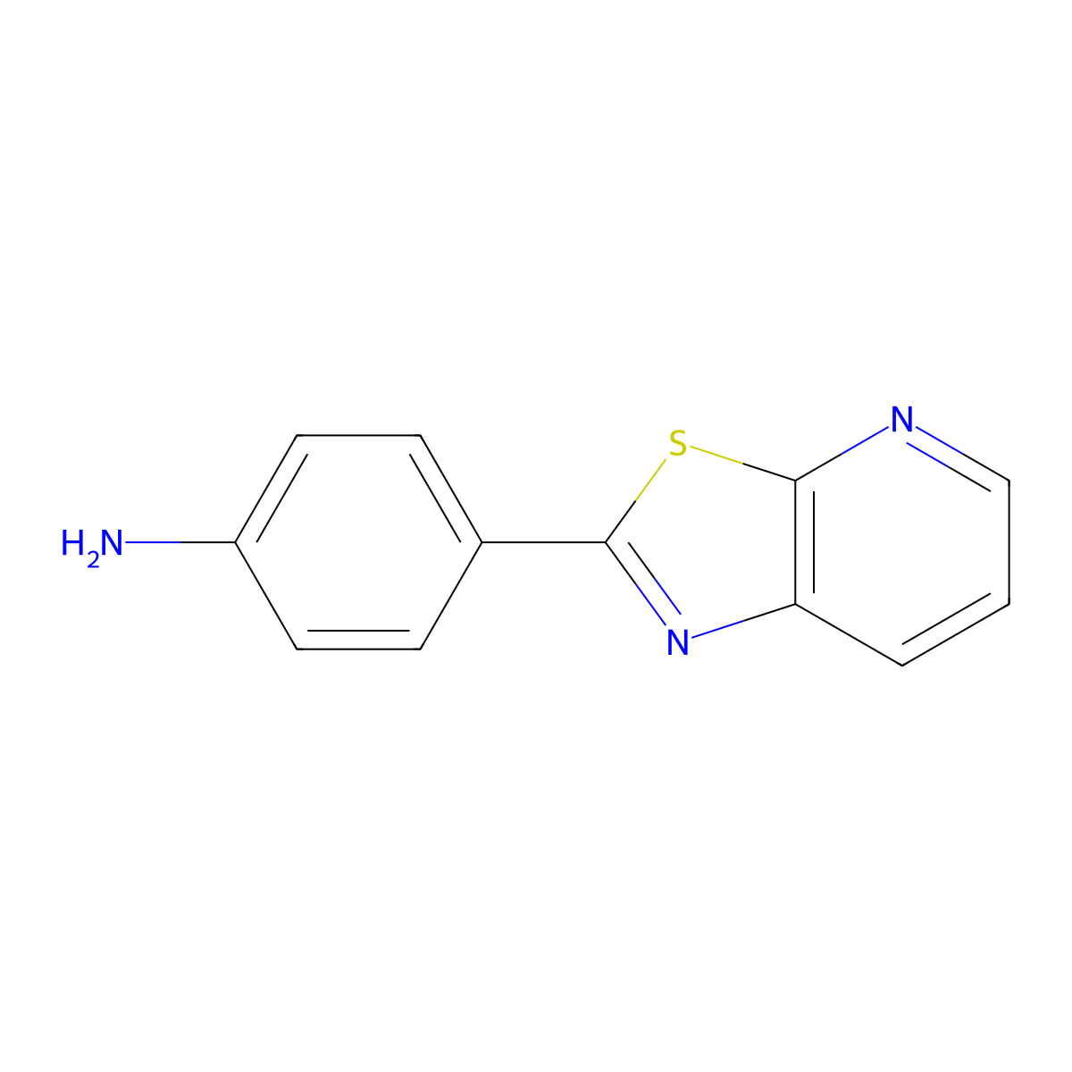 4-(Thiazolo[5,4-b]pyridin-2-yl)aniline molecular structure, CAS 121717-35-9