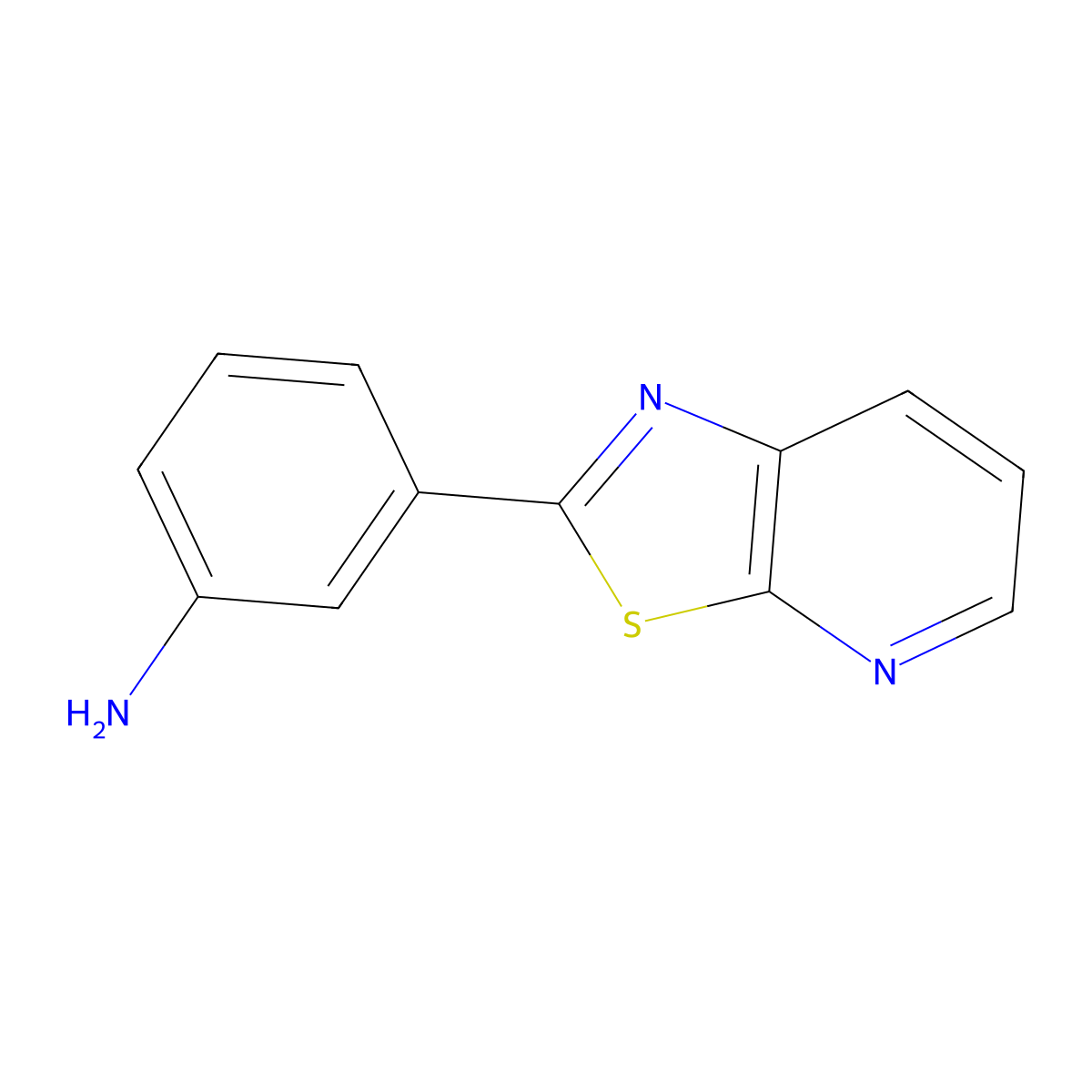3-([1,3]Thiazolo[5,4-b]pyridin-2-yl)aniline molecular structure, CAS 121717-36-0