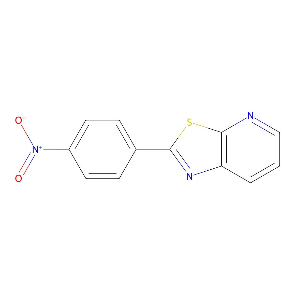 2-(4-Nitrophenyl)thiazolo[5,4-b]pyridine molecular structure, CAS 121717-37-1