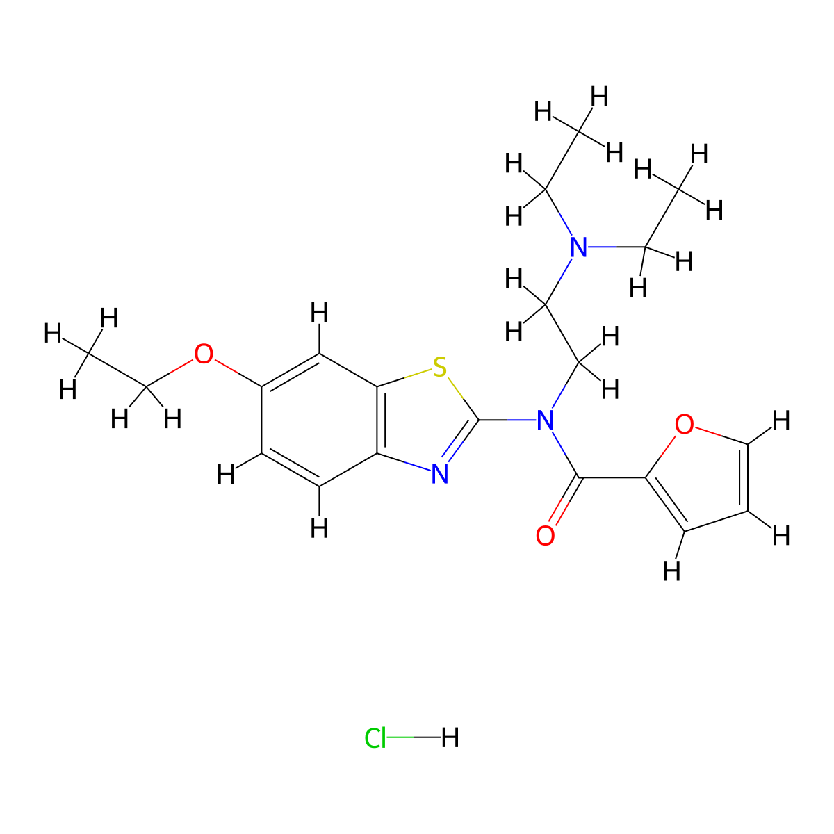 N-(2-(diethylamino)ethyl)-N-(6-ethoxybenzo[d]thiazol-2-yl)furan-2-carboxamide hydrochloride molecular structure, CAS 1217174-87-2