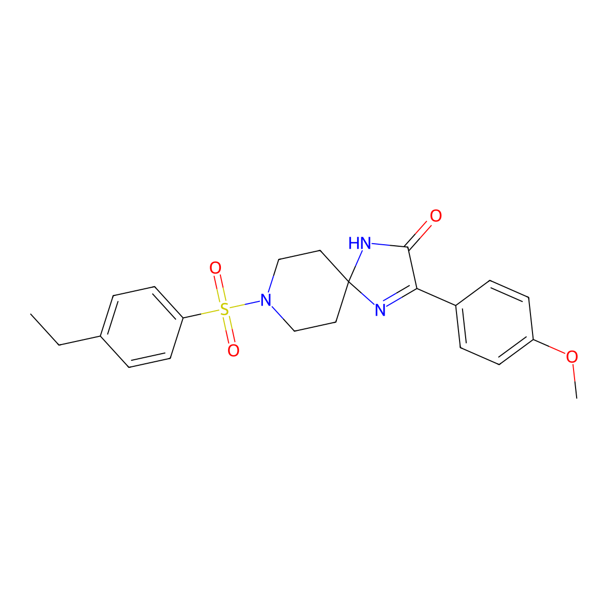 8-((4-Ethylphenyl)sulfonyl)-3-(4-methoxyphenyl)-1,4,8-triazaspiro[4.5]dec-3-en-2-one molecular structure, CAS 1217176-74-3