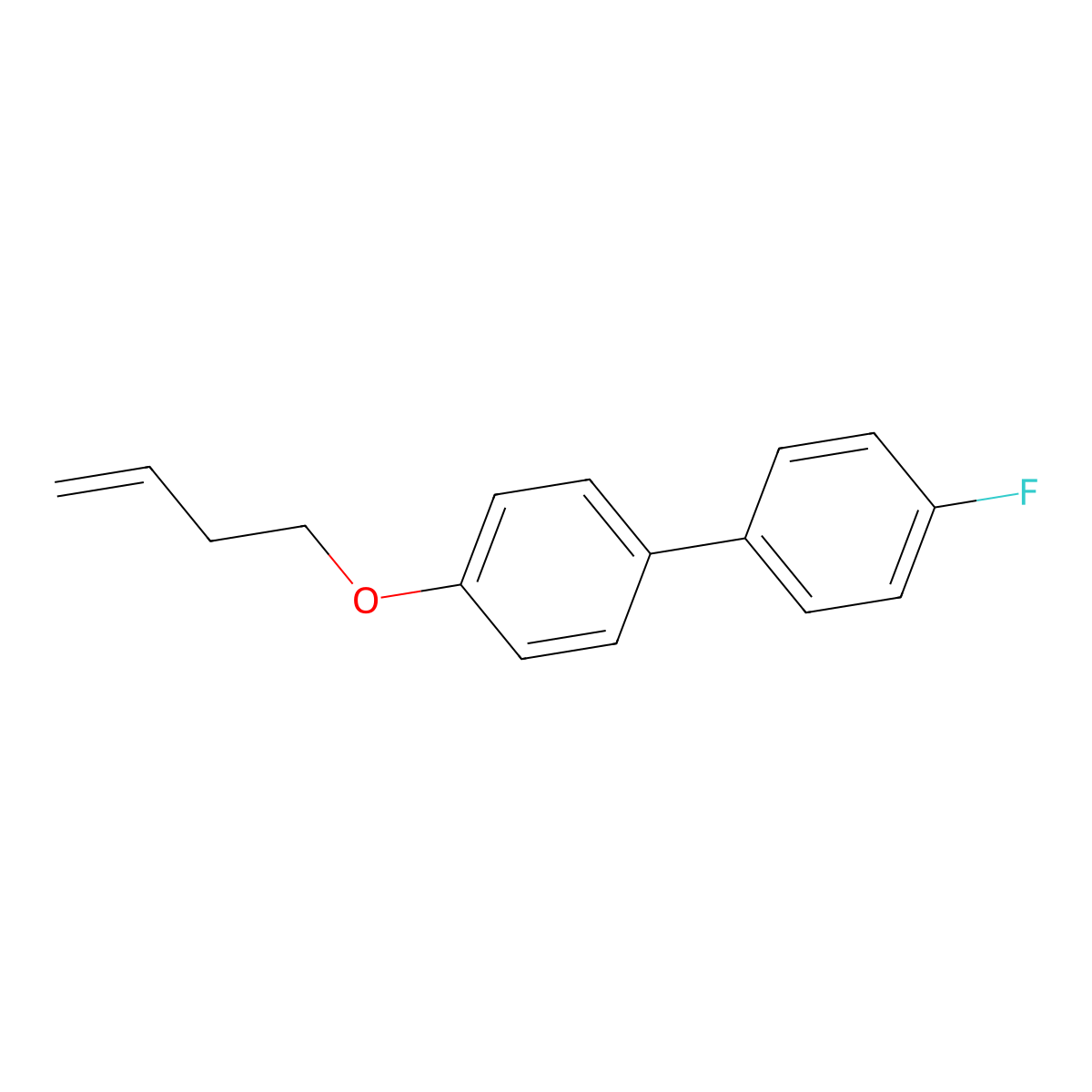 4-(3-Buten-1-yloxy)-4'-fluoro-1,1'-biphenyl molecular structure, CAS 121721-96-8