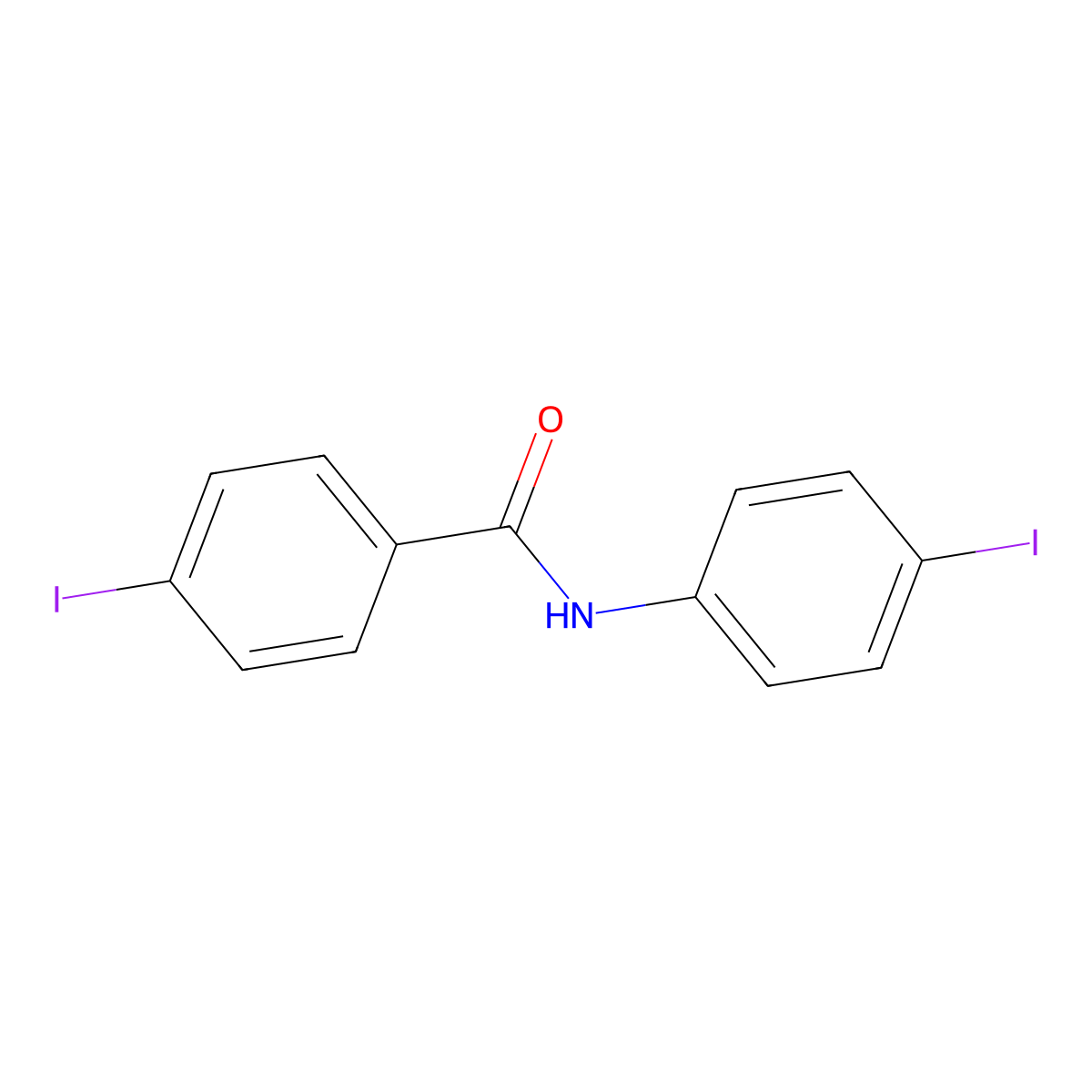4-iodo-N-(4-iodophenyl)benzamide molecular structure, CAS 121724-15-0