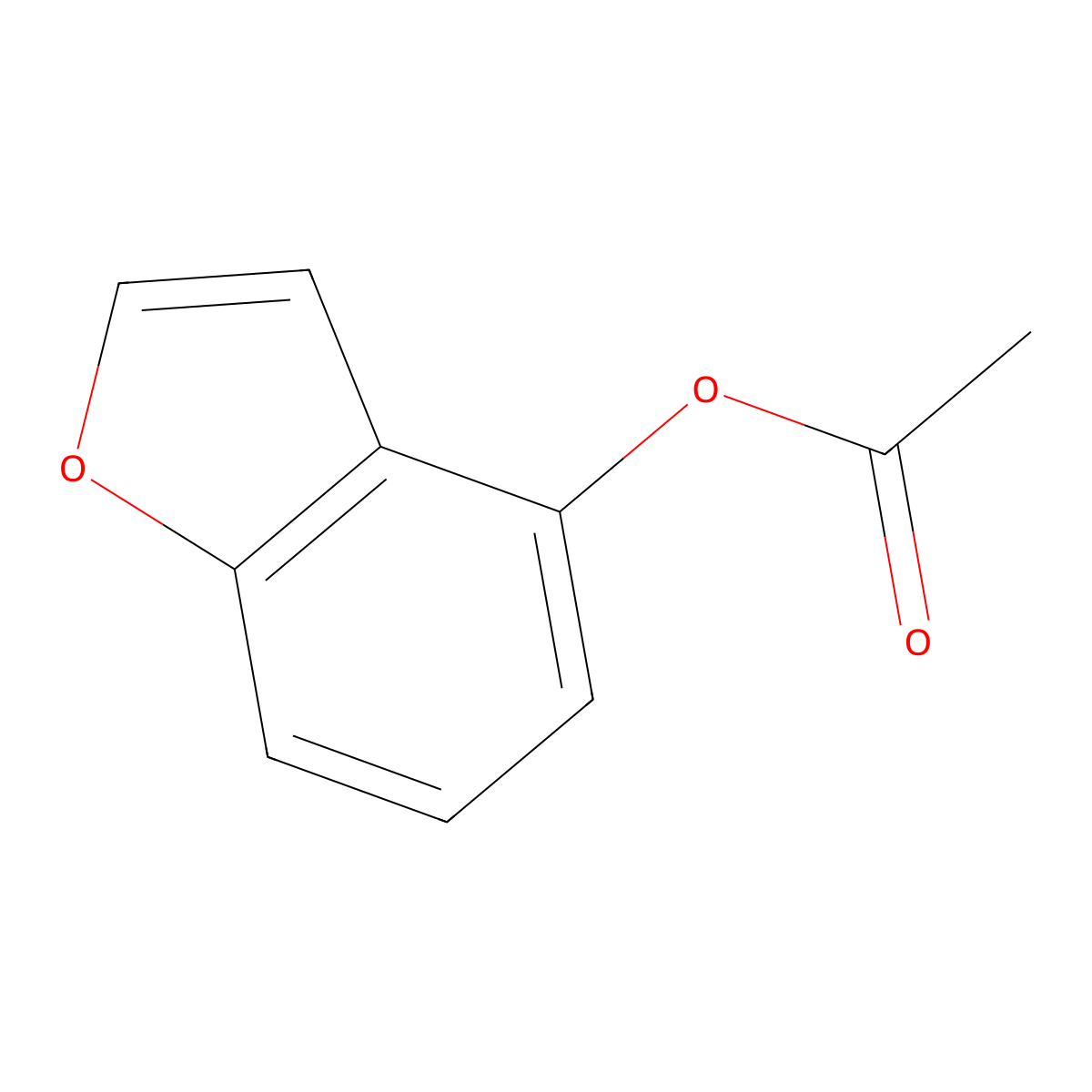 1-Benzofuran-4-yl acetate molecular structure, CAS 121724-96-7