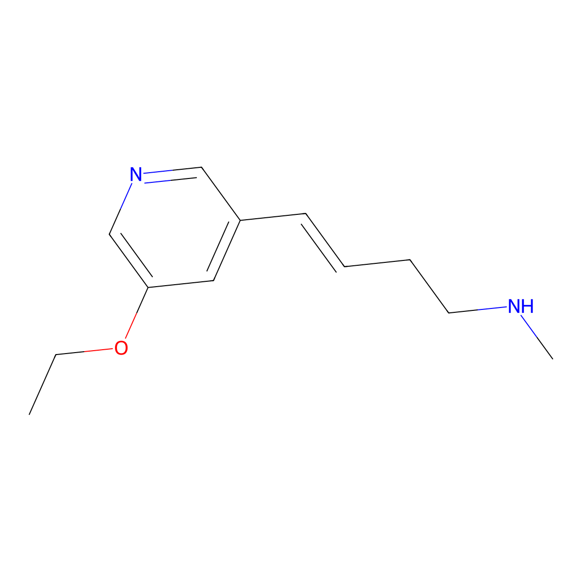 4-(5-ethoxy-3-pyridinyl)-N-methyl-3-buten-1-amine molecular structure, CAS 1217240-27-1