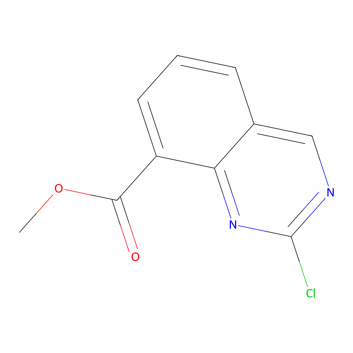 Methyl 2-chloroquinazoline-8-carboxylate molecular structure, CAS 1217269-81-2