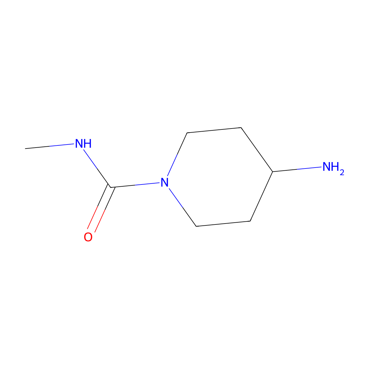 4-Amino-N-methyl-1-piperidinecarboxamide molecular structure, CAS 1217273-16-9