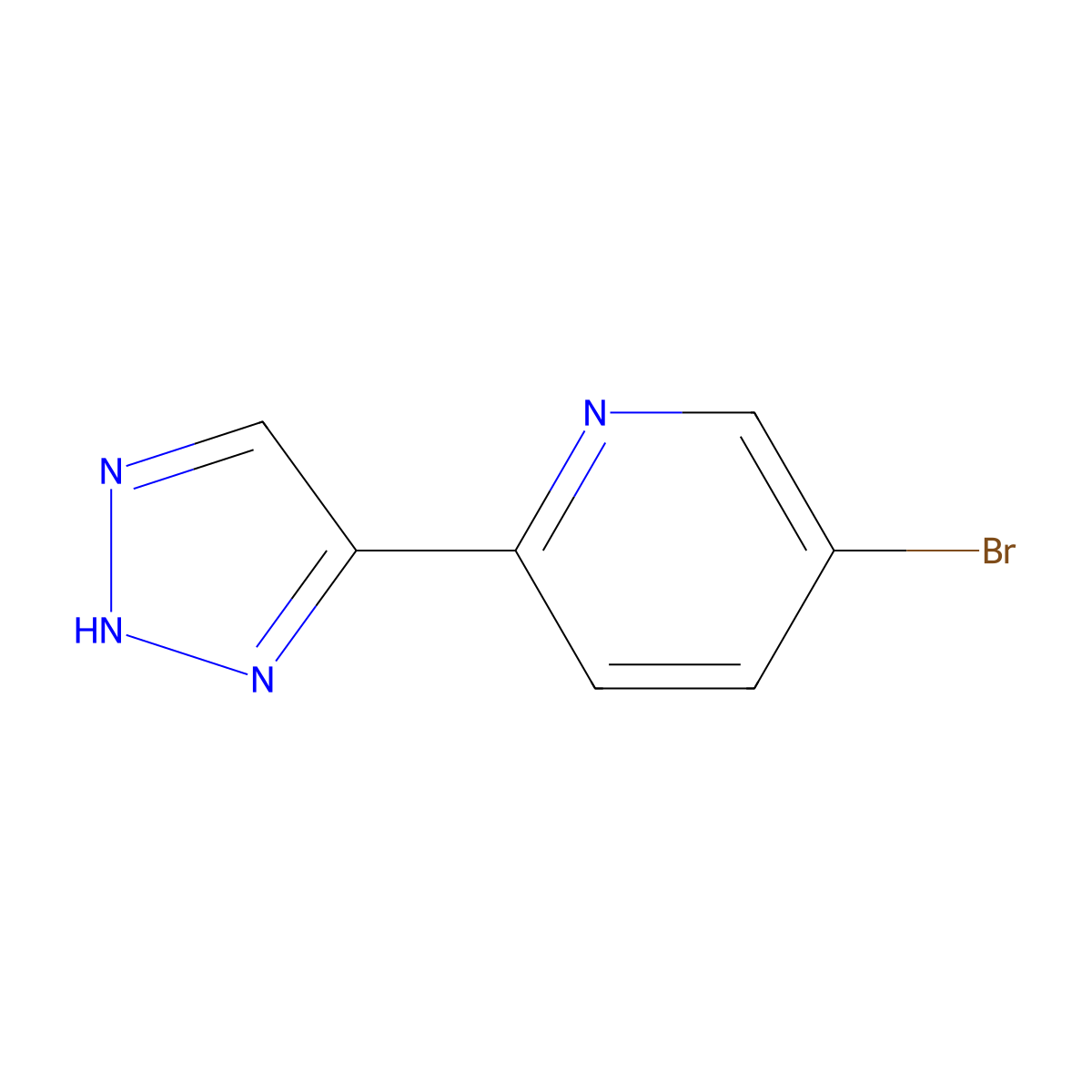 5-bromo-2-(2H-1,2,3-triazol-4-yl)pyridine molecular structure, CAS 1217273-71-6