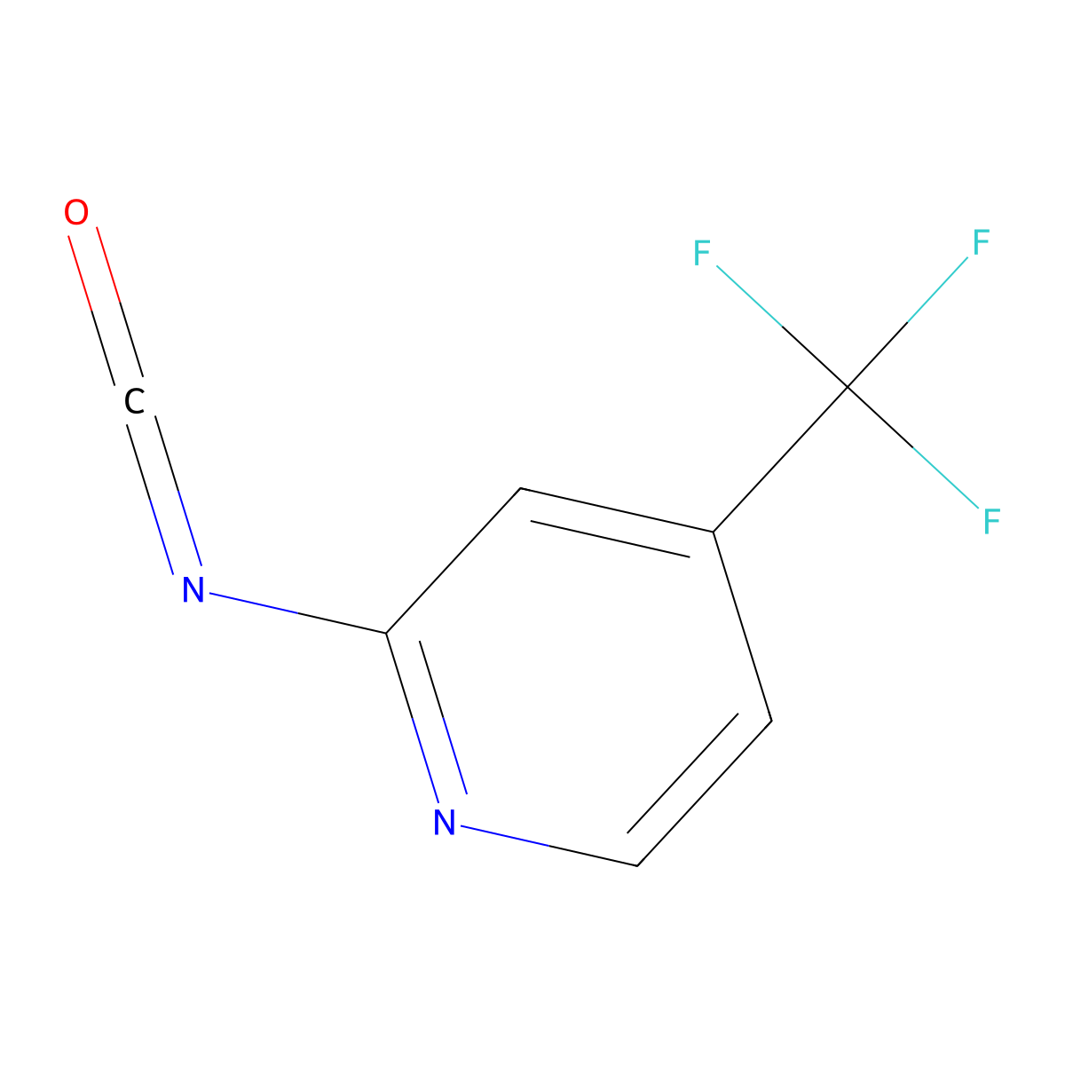 2-Isocyanato-4-(trifluoromethyl)pyridine molecular structure, CAS 1217292-44-8