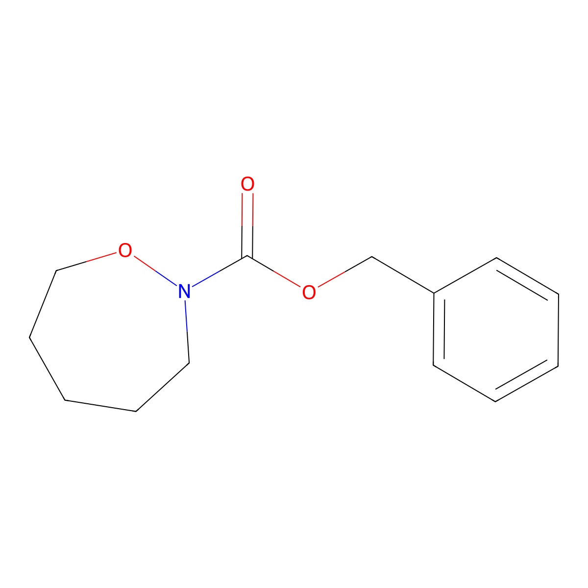 Benzyl 1,2-oxazepane-2-carboxylate molecular structure, CAS 1217295-83-4