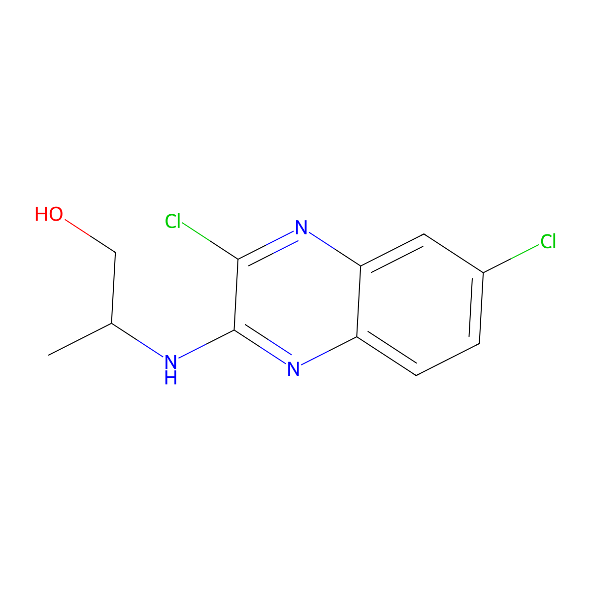 2-(3,6-Dichloroquinoxalin-2-ylamino)propan-1-ol molecular structure, CAS 1217300-57-6