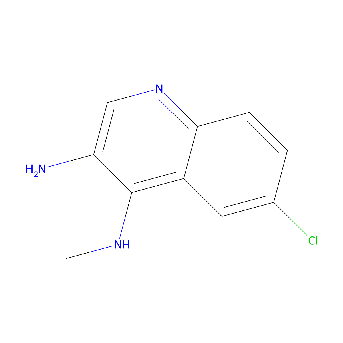 6-Chloro-N4-methylquinoline-3,4-diamine molecular structure, CAS 1217302-67-4