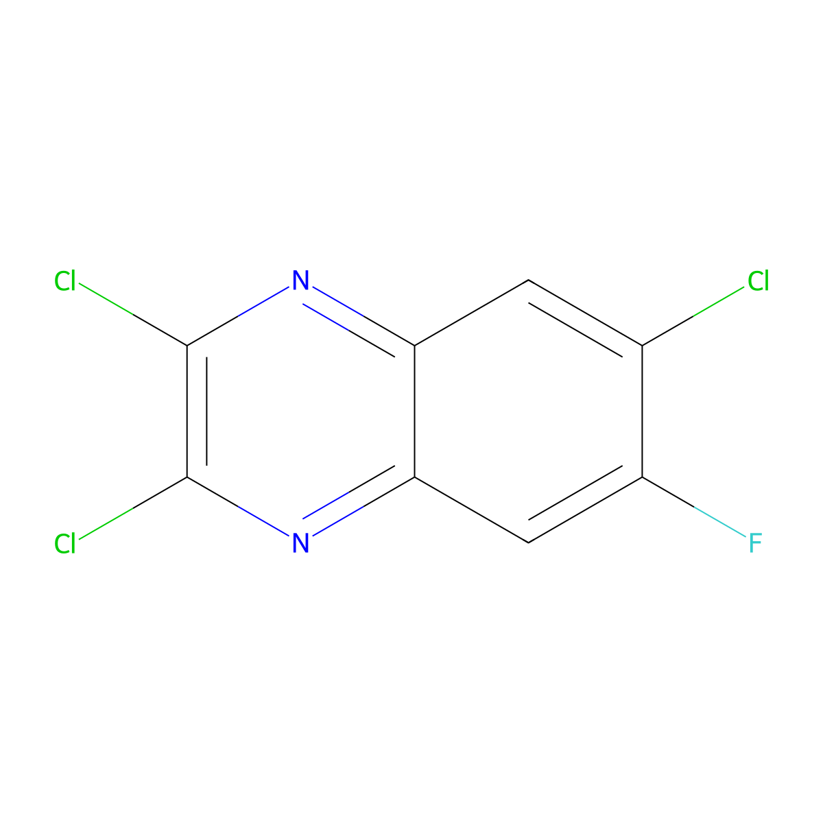 2,3,6-Trichloro-7-fluoroquinoxaline molecular structure, CAS 1217303-10-0