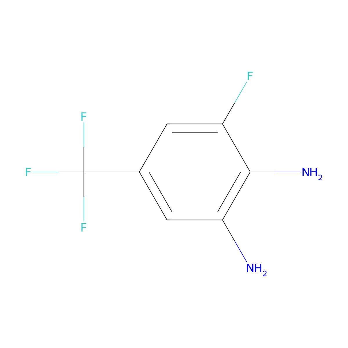 3-Fluoro-5-(trifluoromethyl)benzene-1,2-diamine molecular structure, CAS 1217303-38-2
